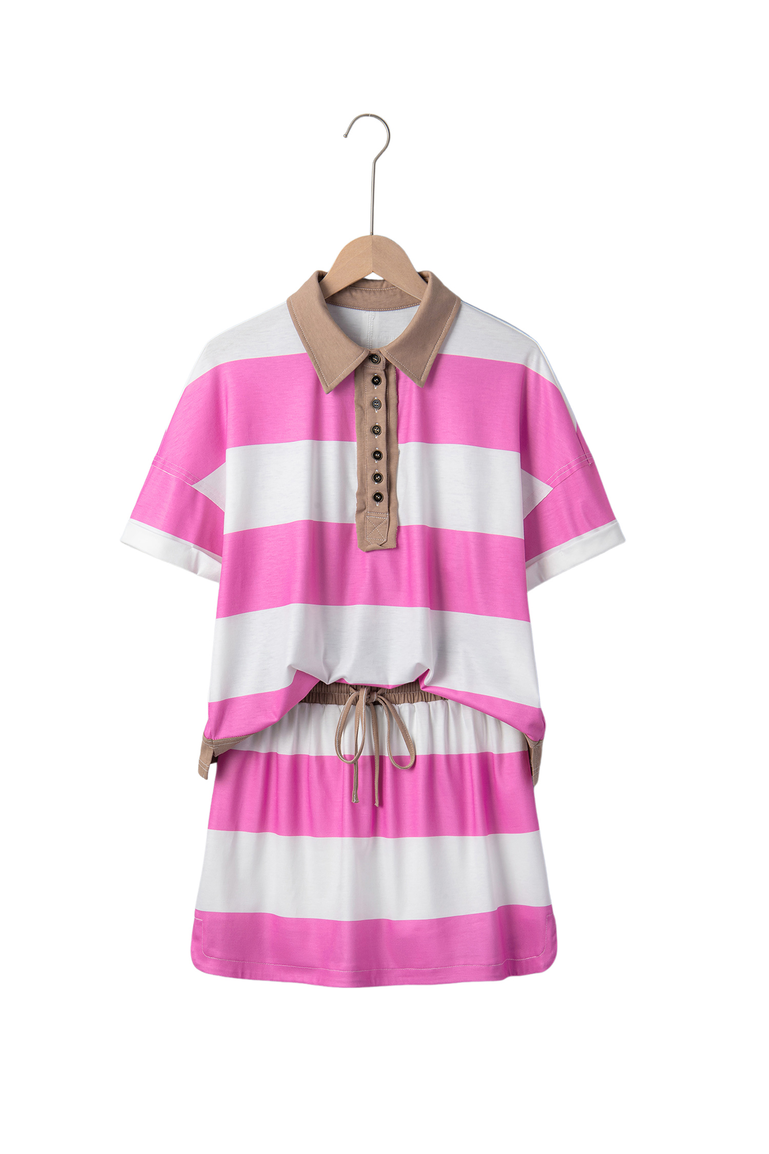 Women's Short Sleeve Polo Tee & Drawstring Skort 2-Piece Set - Detail View 6