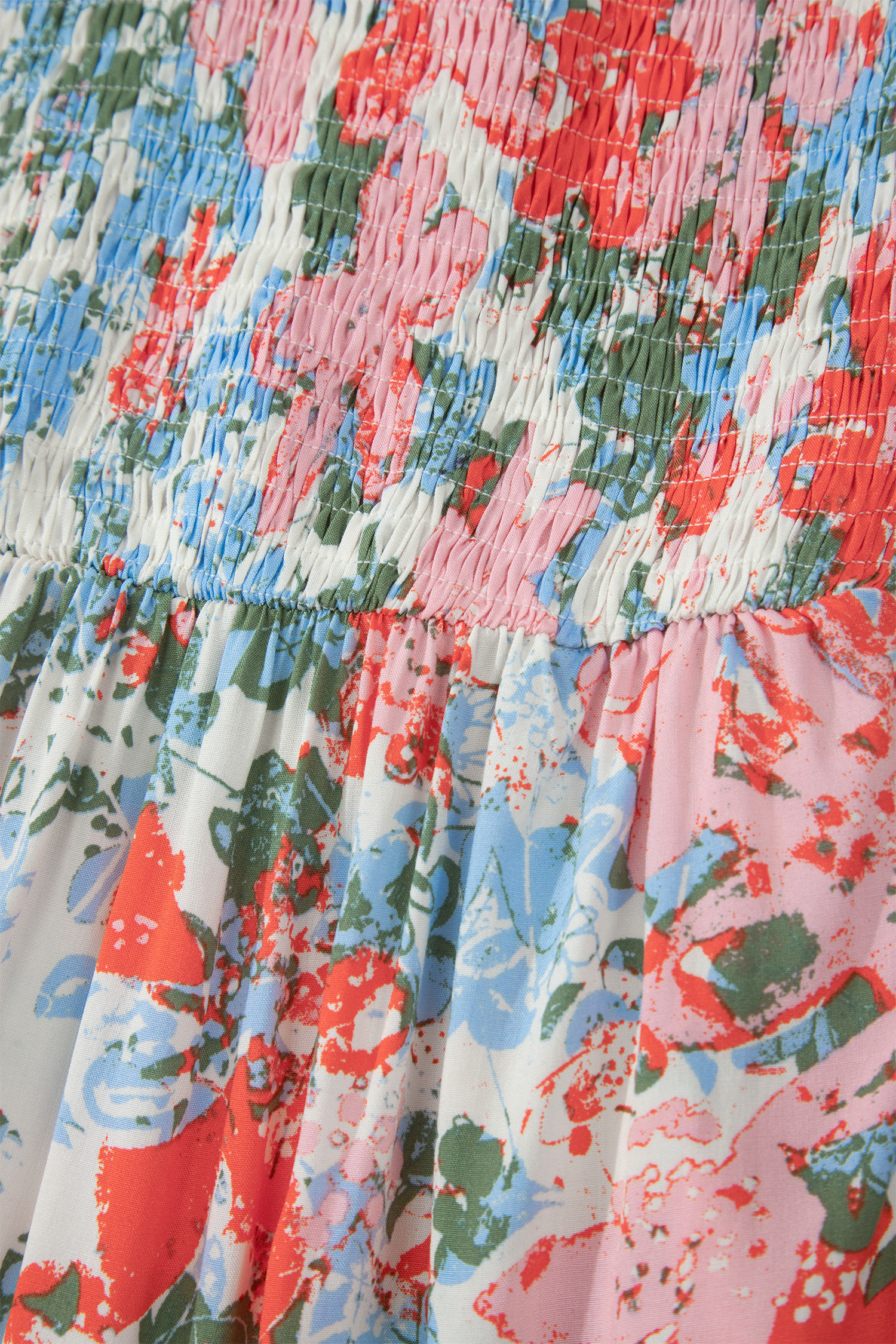 Women's Country Style Floral Maxi Dress – Lightweight 100% Viscose Short Sleeve Long Dress for Gifting - Detail View 9