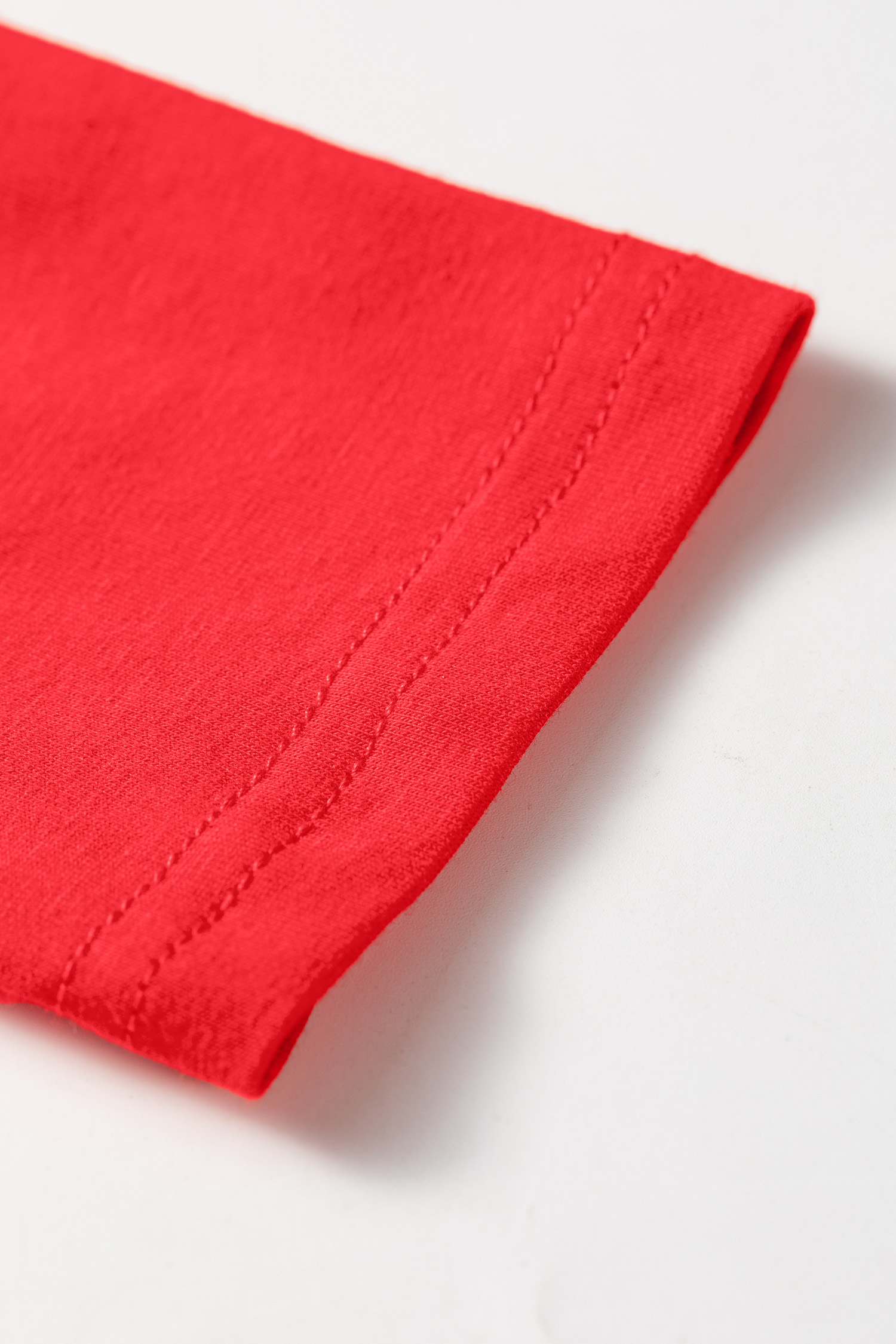 Fiery Red Autumn Dress, Short A Line Daily Casual Style - Detail View 12