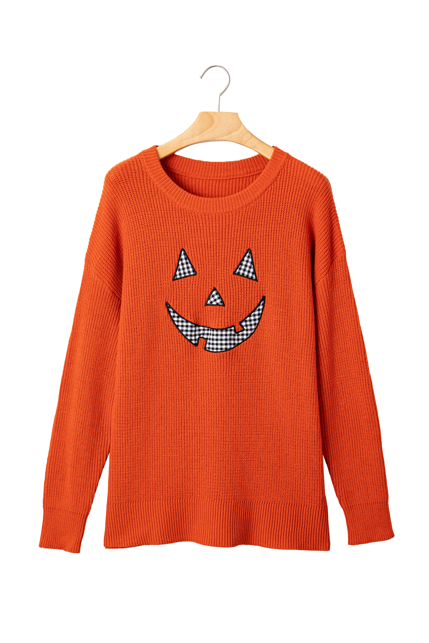 Women's Halloween Sweater, Casual Ribbed Knit Pullover - Detail View 7