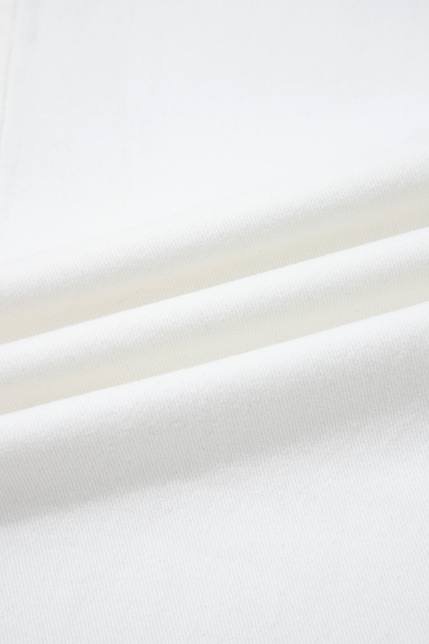 Casual White Ankle Jeans, High Rise Raw Edge Denim Pants - Detail View 8