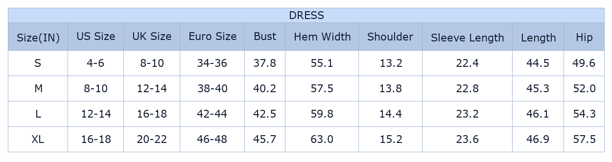 Women's Blue Floral Midi Dress – Casual Smocked A-Line - Size Chart & Details