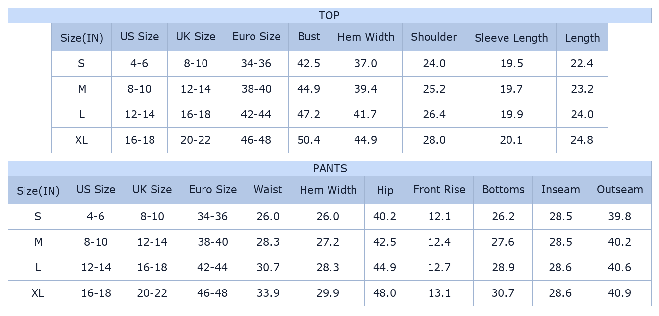 Women's Striped Lounge Set, Zip Neck Pullover And Wide Leg - Size Chart & Details