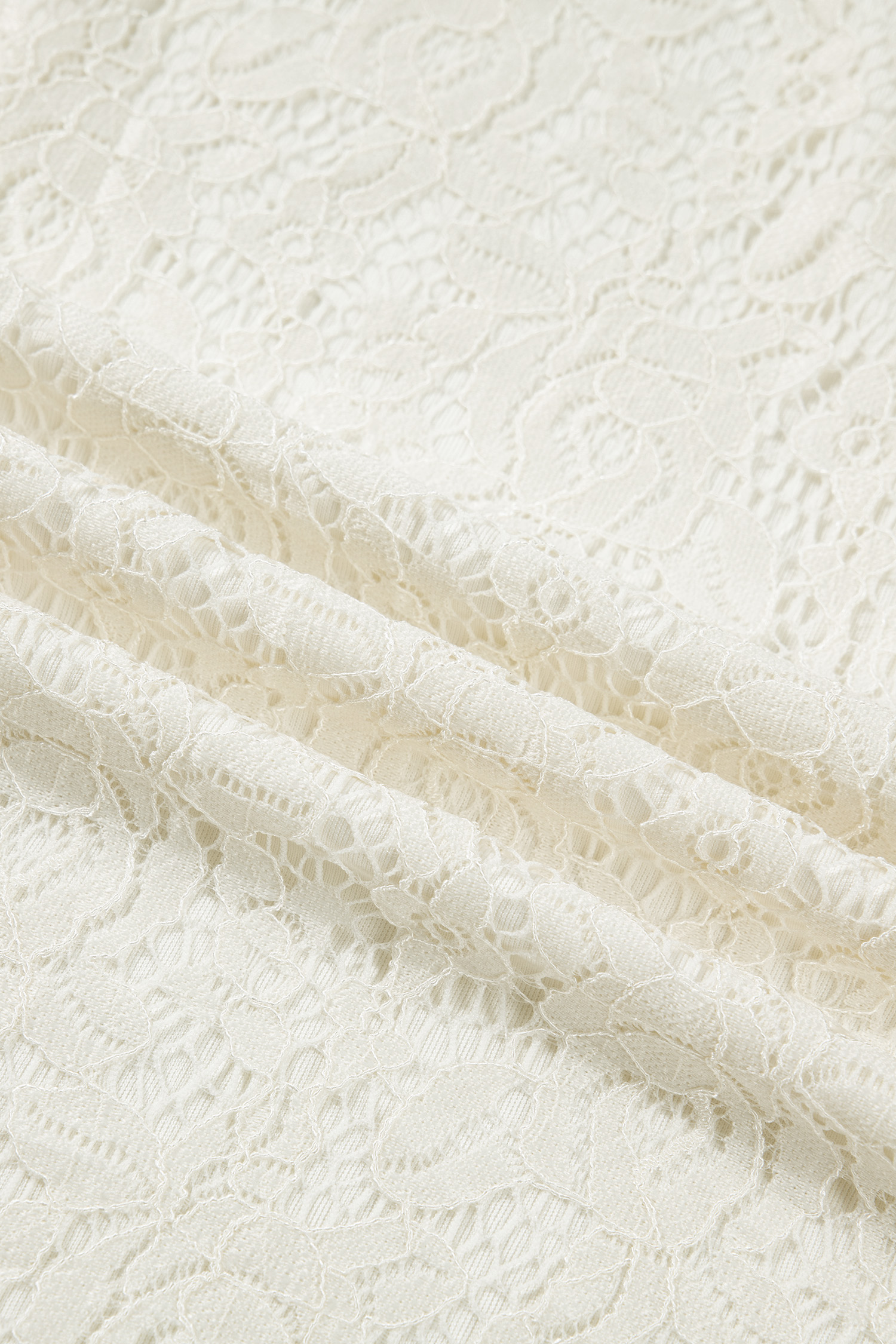 Elegant White Lace Blouse for Women – Spring Long Sleeve - Detail View 8