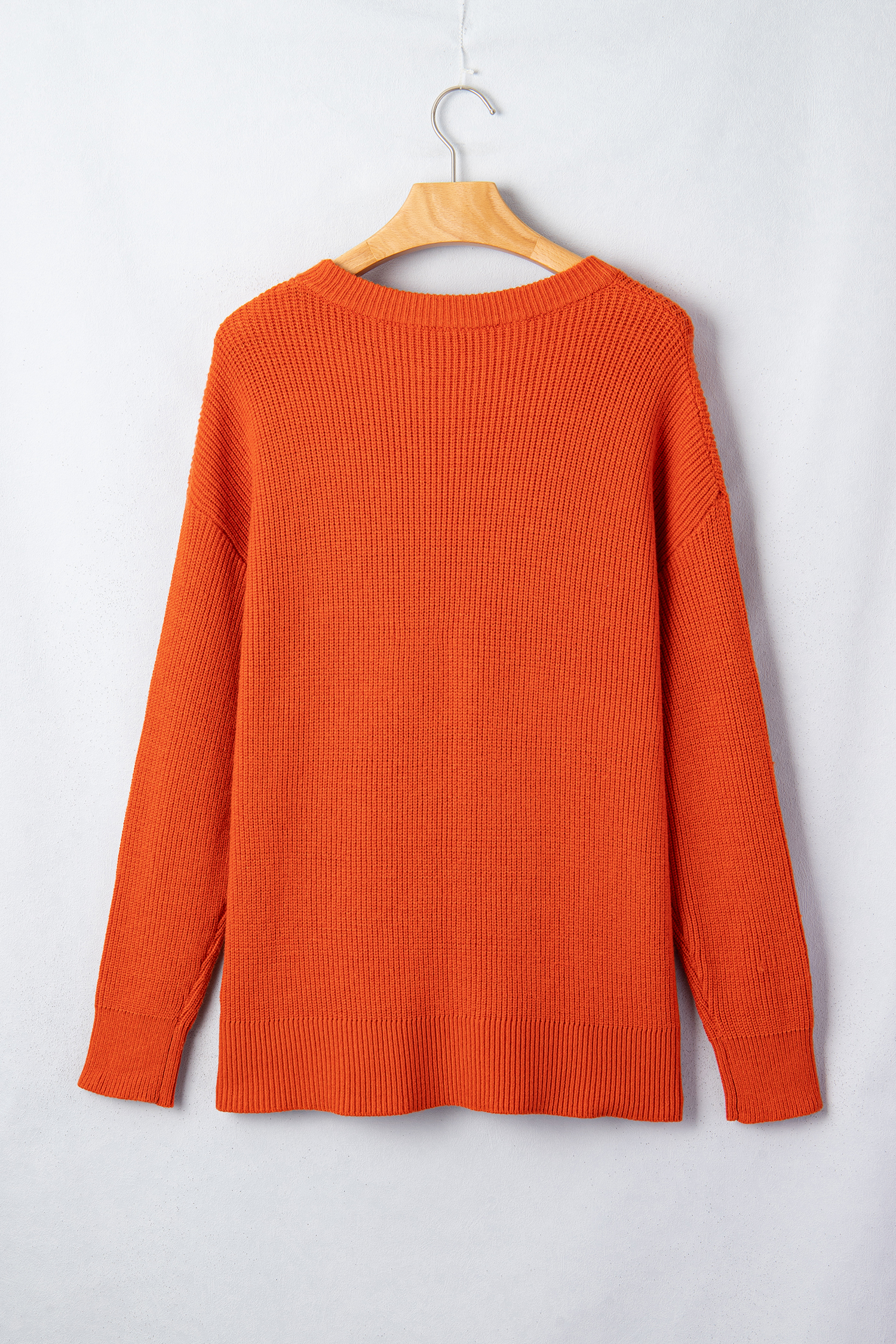 Women's Pumpkin Sweater, Cute Jack O Lantern Knit Top - Detail View 8