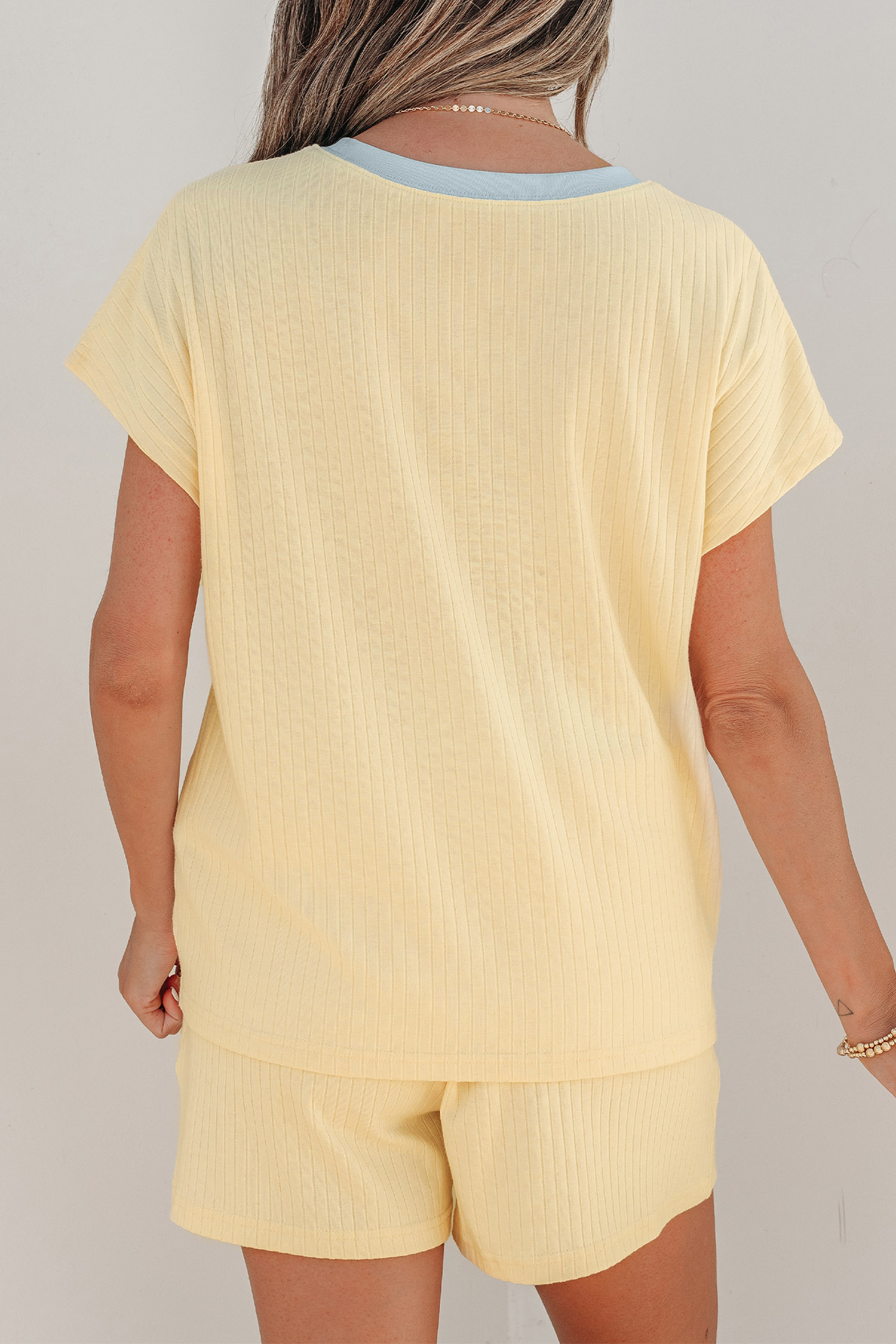 Women's Pumpkin Graphic Set, Ribbed Colorblock Lounge - Detail View 2