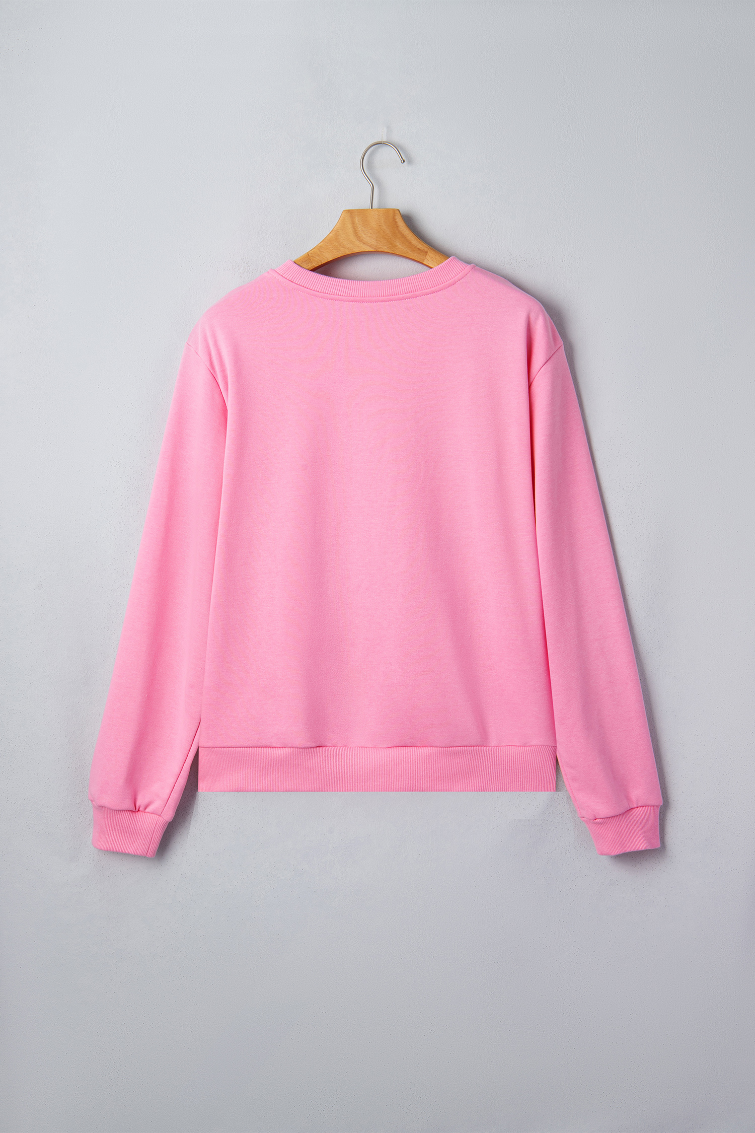 Women's Pumpkin Sweatshirt, Pink Embroidered Halloween Top - Detail View 7