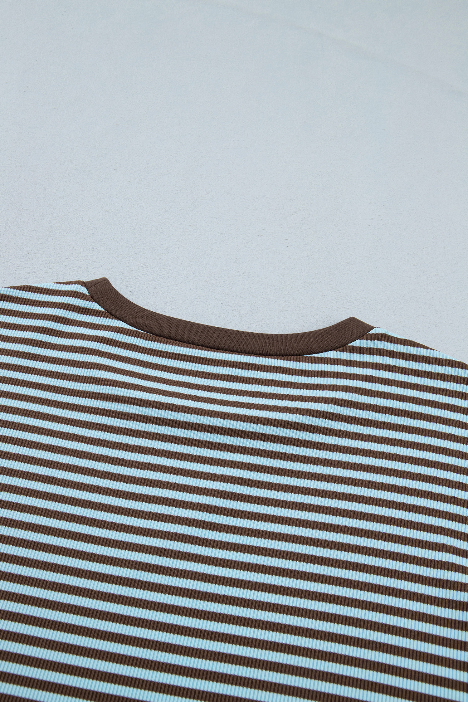 Women's Striped Lounge Set, Oversized Long Sleeve Casual Wear - Detail View 13