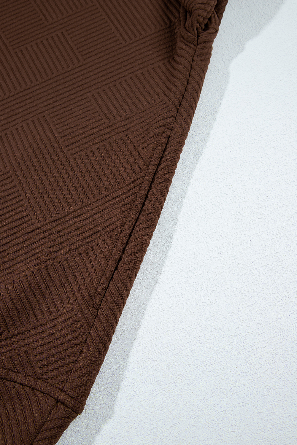 Casual Drop Shoulder Sweatshirt, Textured Coffee Pullover - Detail View 17