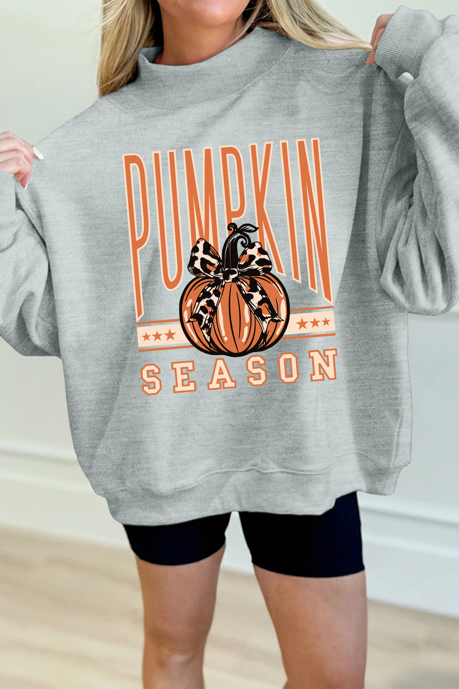 Women's Pumpkin Season Pullover, Fall Graphic Sweatshirt - Detail View 8