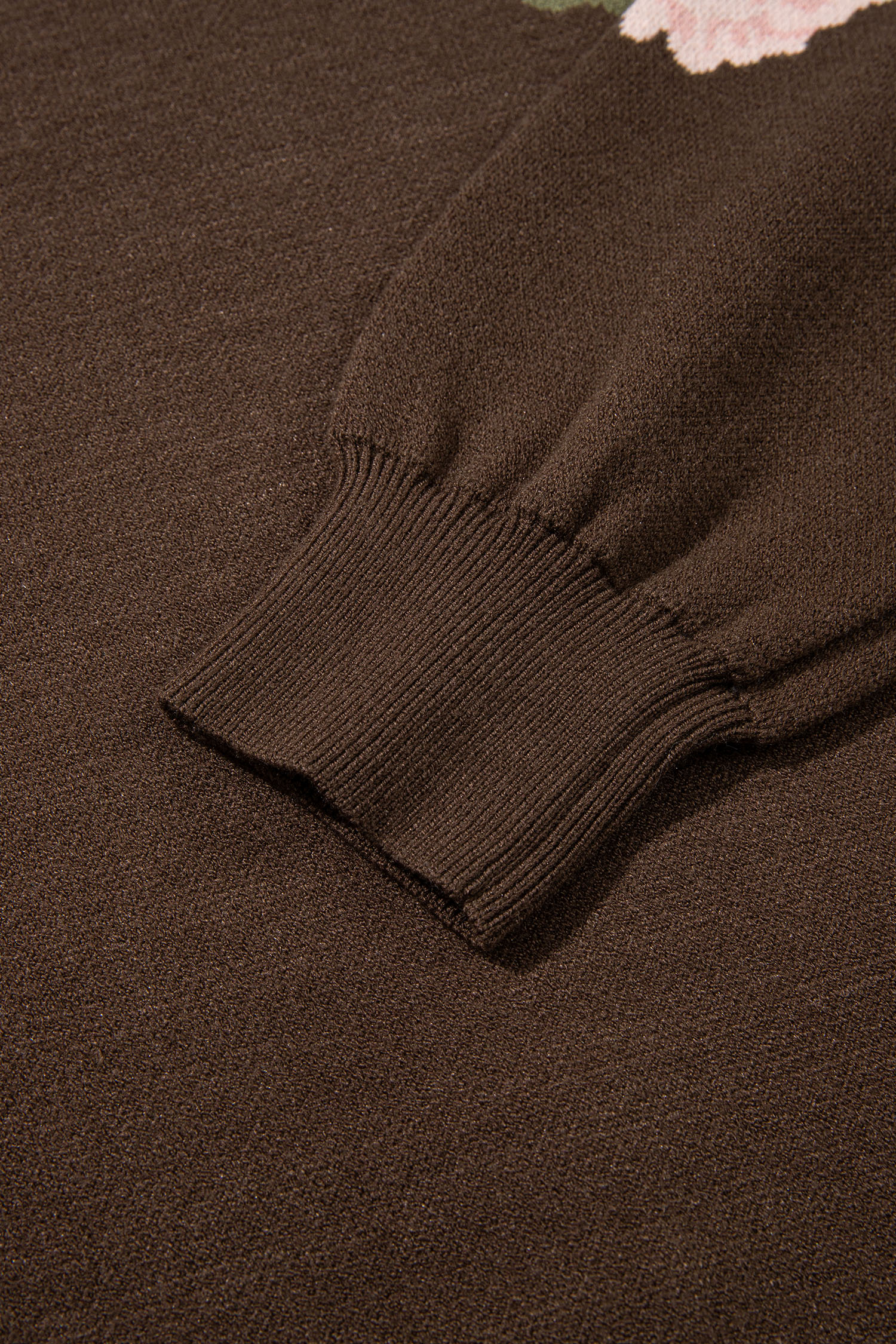 Women's Floral Pullover, Drop Shoulder Autumn Sweater - Detail View 10