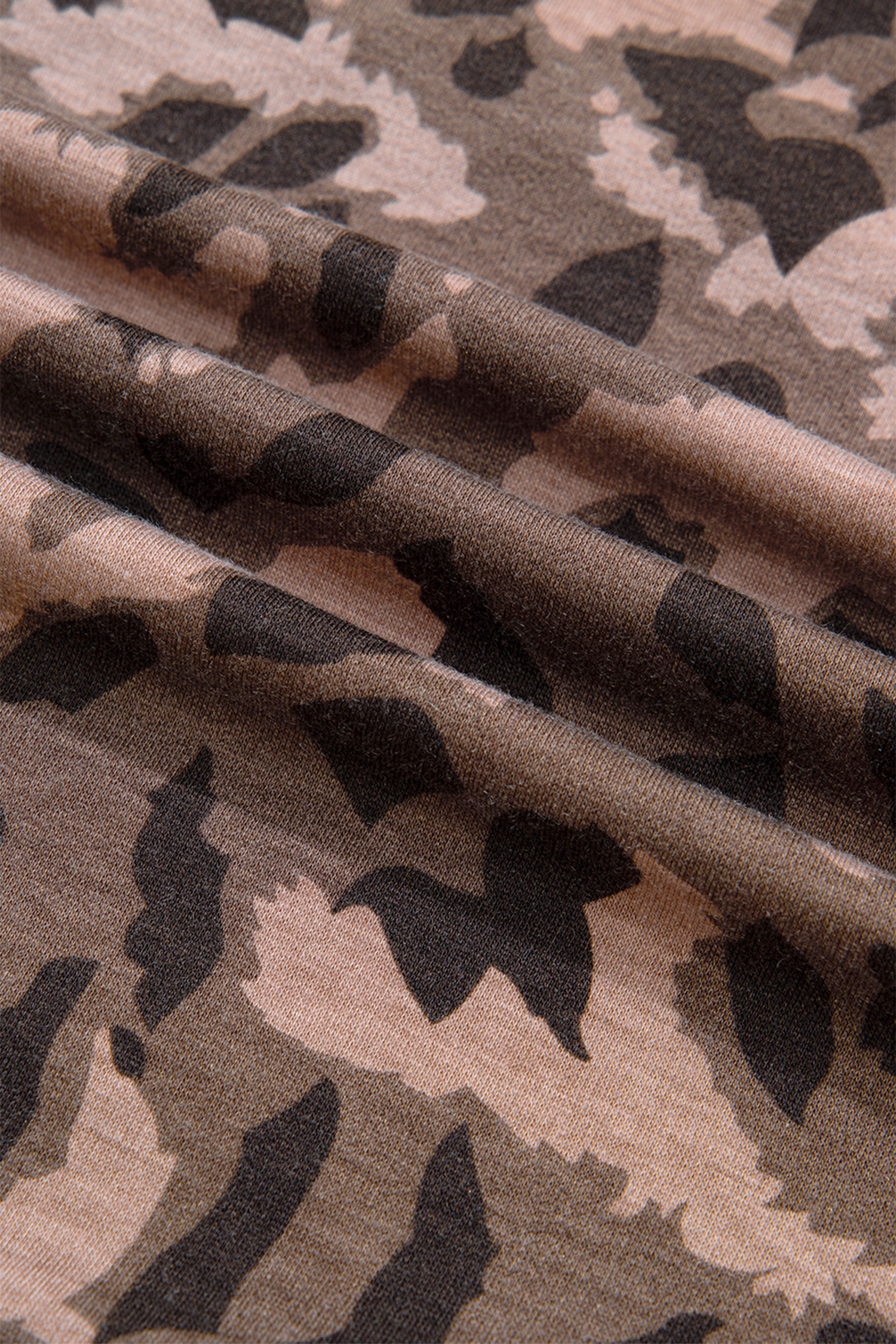 Leopard Print Pant Set, Wide Leg Contrast Trim Lounge Outfit - Detail View 11