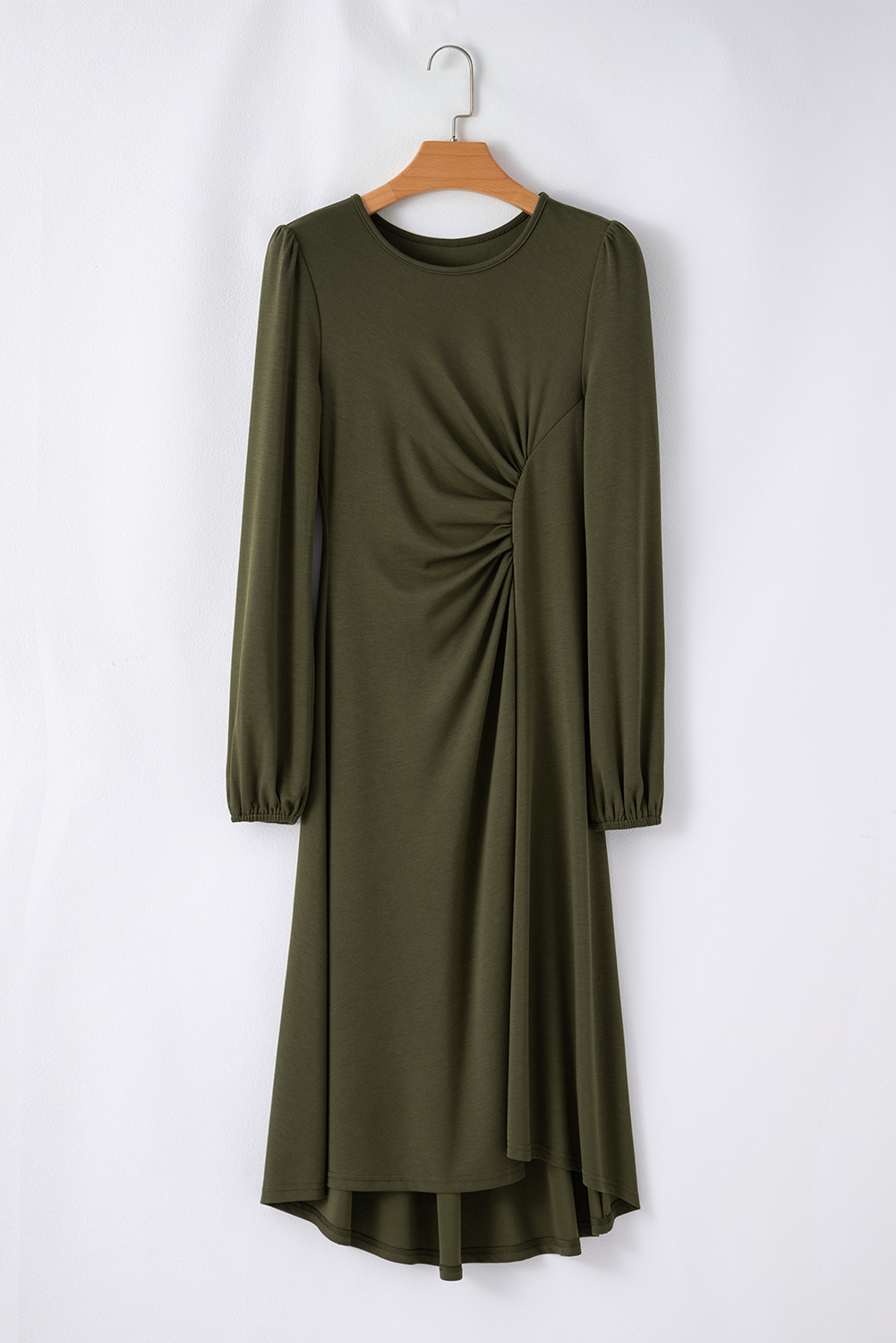 Elegant Fit and Flare Midi Dress, Womens Office Wear - Detail View 7