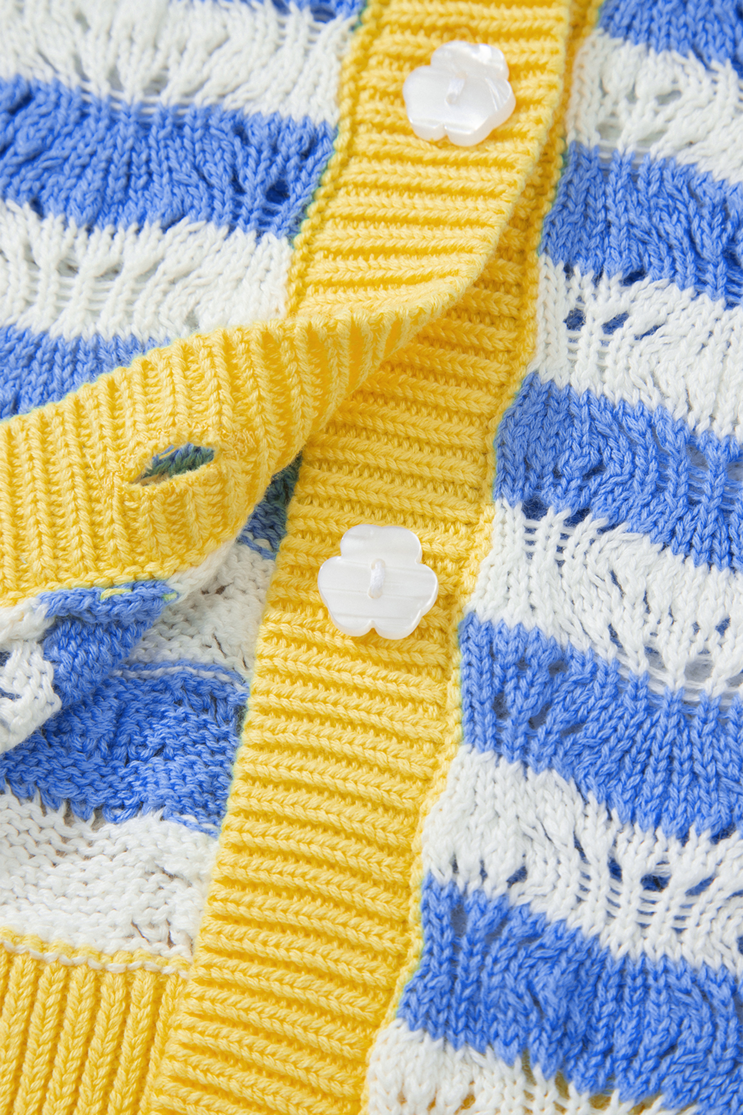 Autumn Striped Knit Cardigan, Casual Button Down Sweater - Detail View 9