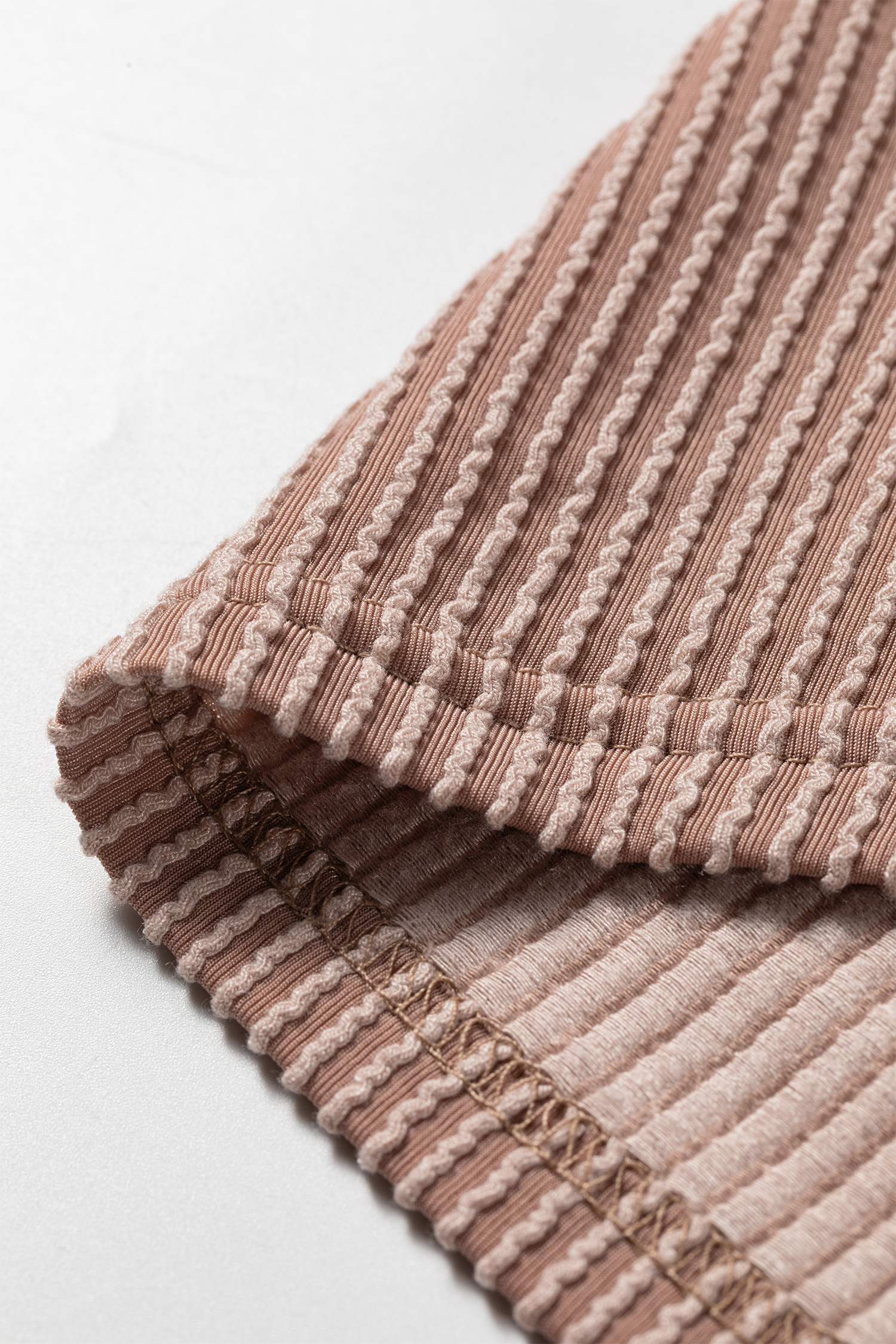 Women's Ribbed Colorblock Hoodie, Casual Long Sleeve Top - Detail View 13