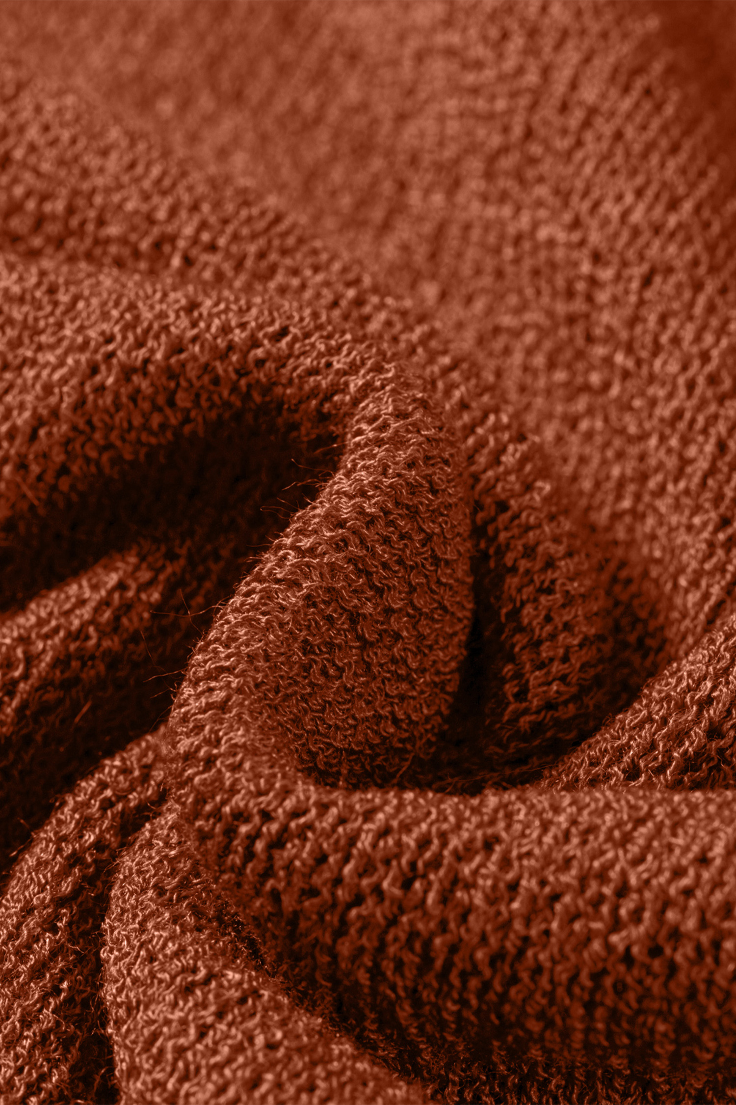 Autumn Knit Pullover, Women's Casual Coffee Short Sleeve Top - Detail View 12