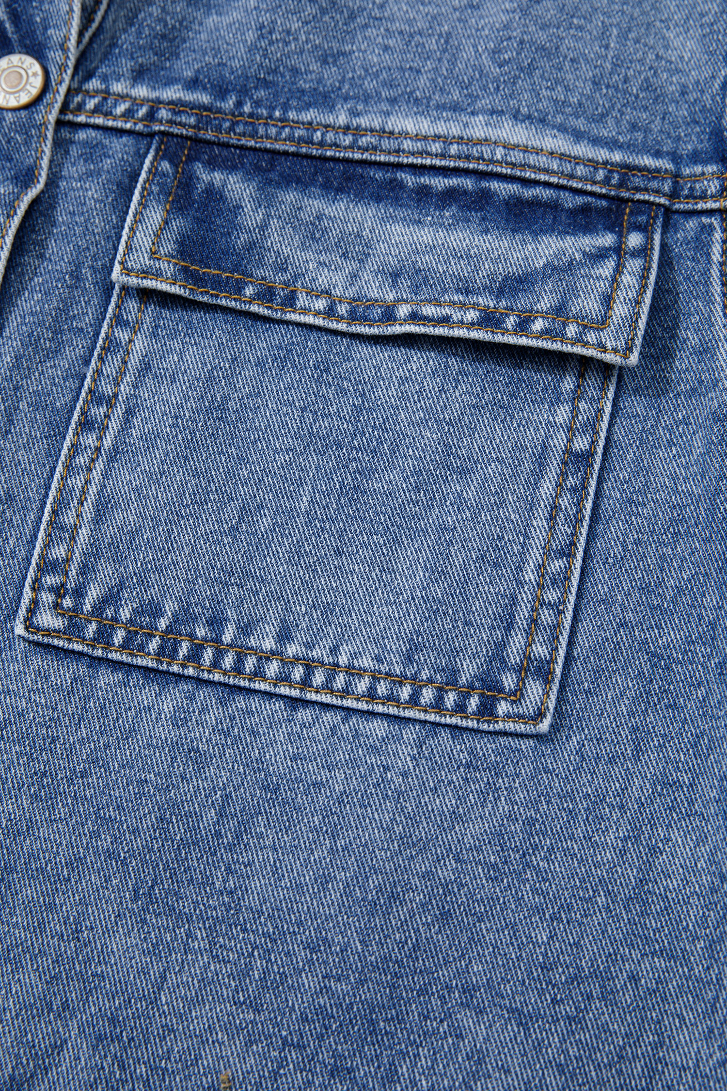 Classic Denim Jacket, Women's Autumn Pocket Detail Shift Top - Detail View 9