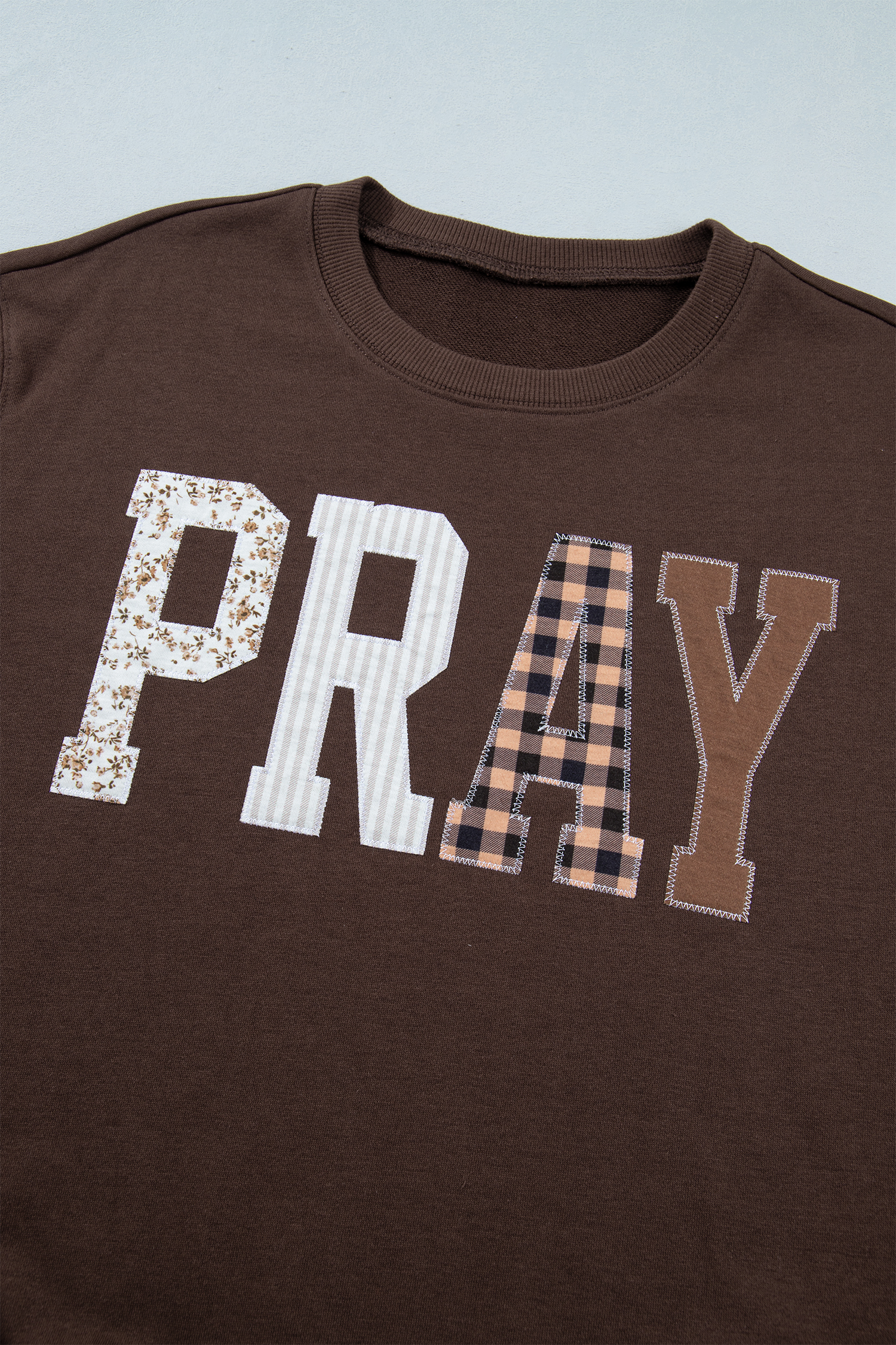 Graphic Patchwork Sweatshirt, Western Style Fall Pullover - Detail View 8