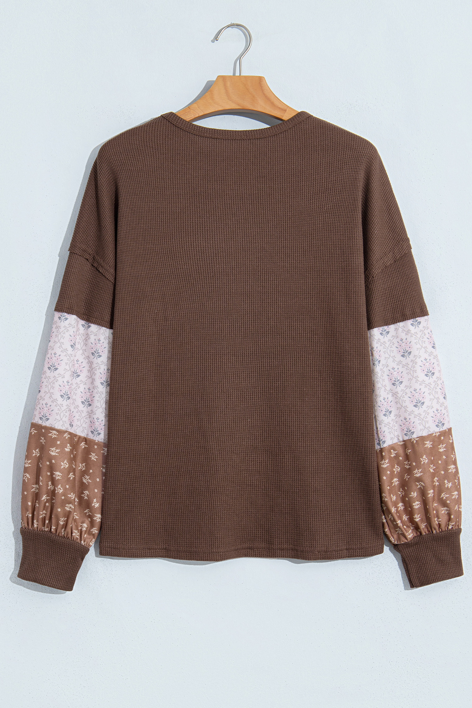 Waffle Knit Pullover Top, Women's Loose Tunic - Detail View 6