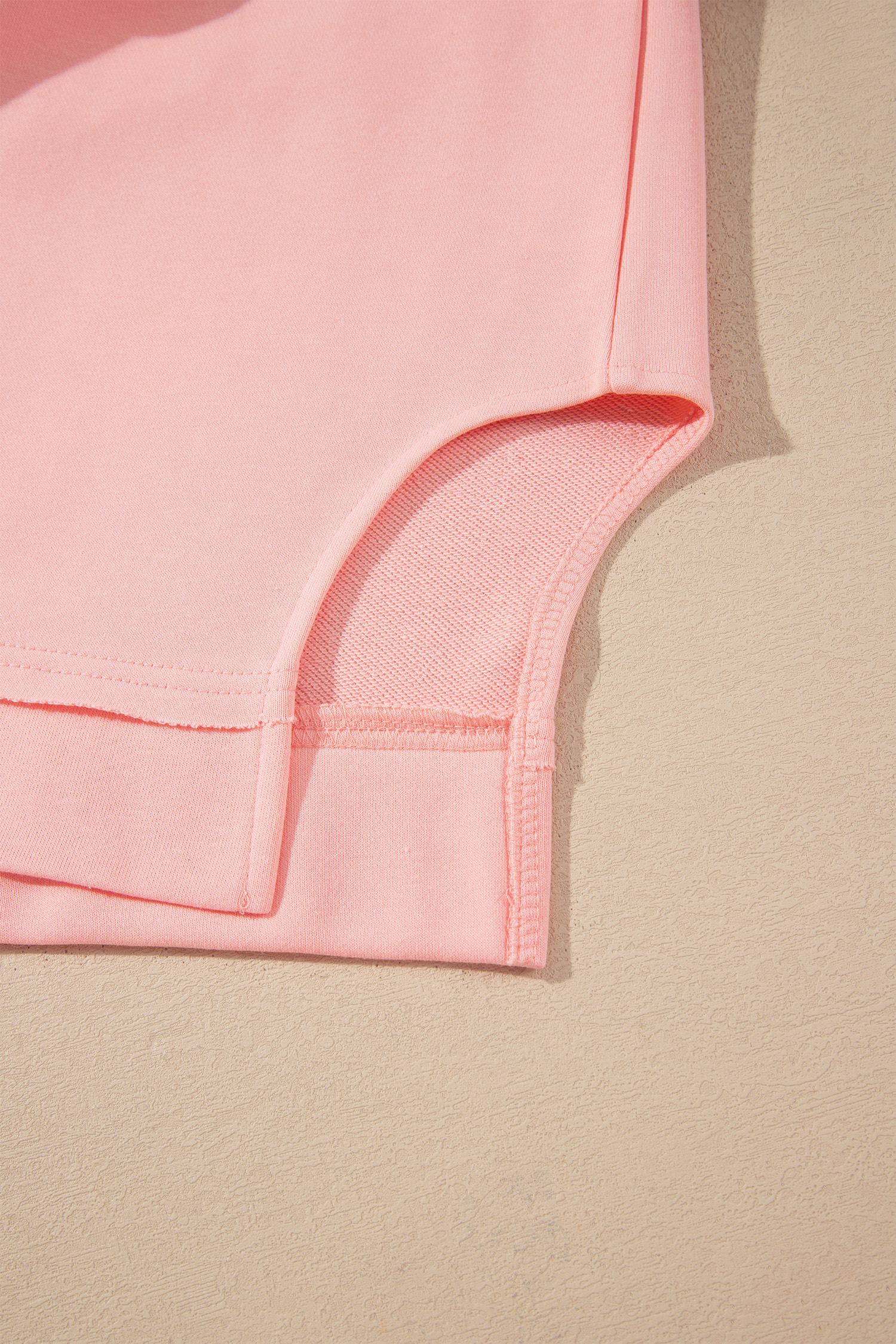 Cotton Blend Women's Top, Soft Pink Long Sleeve - Detail View 9