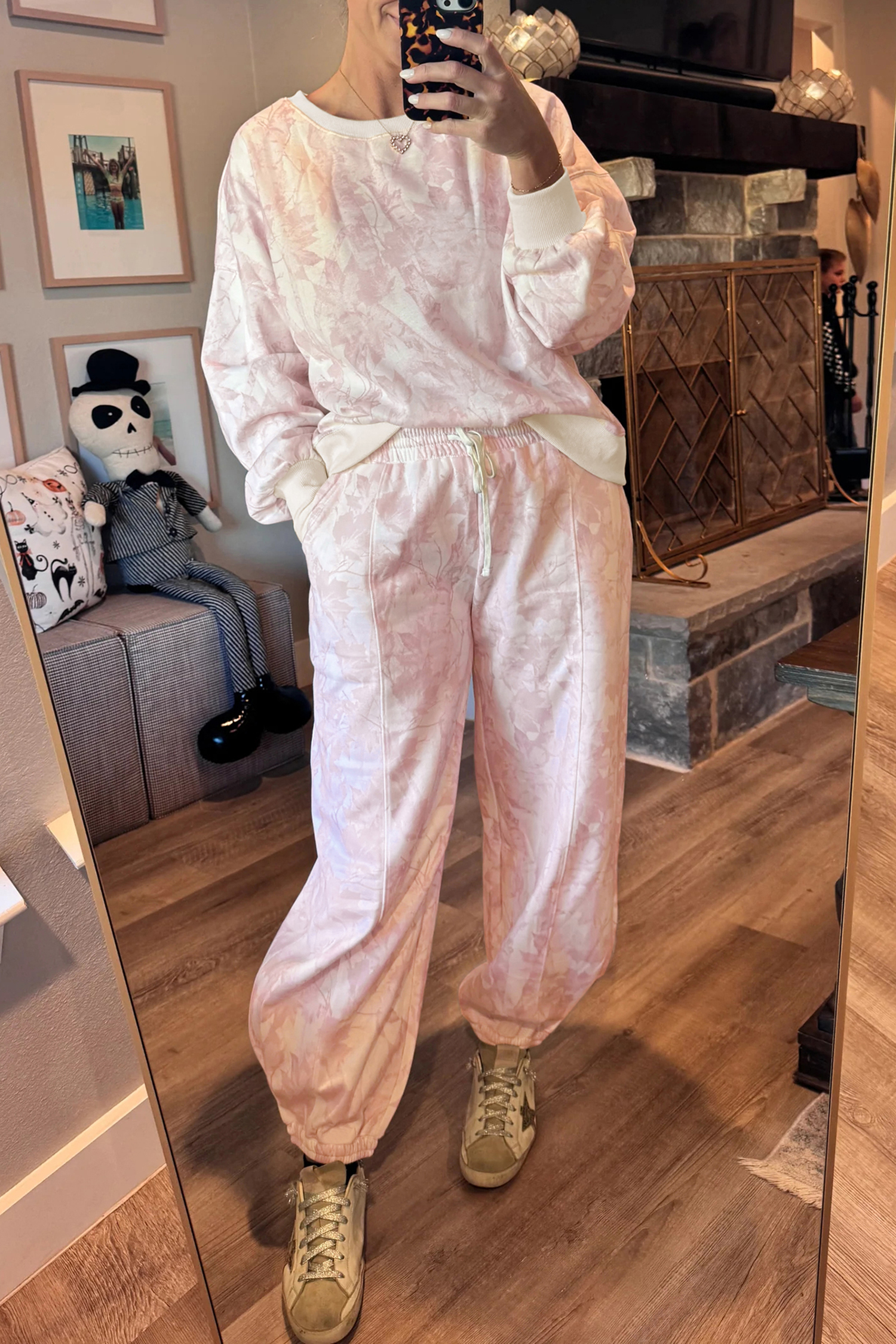 Women's Two Piece Jogger Set, Soft Long Sleeve Casual Outfit - Detail View 3