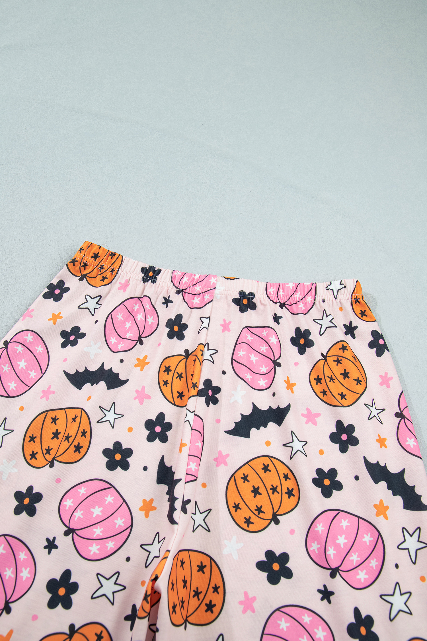 Fall Pumpkin Print Pajama Set, Women's Casual Home Wear - Detail View 14