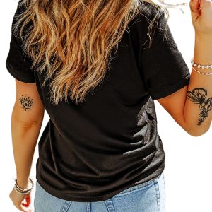 Womens Sequin Pumpkin Tee, Casual Round Neck Daily Shirt - Main View