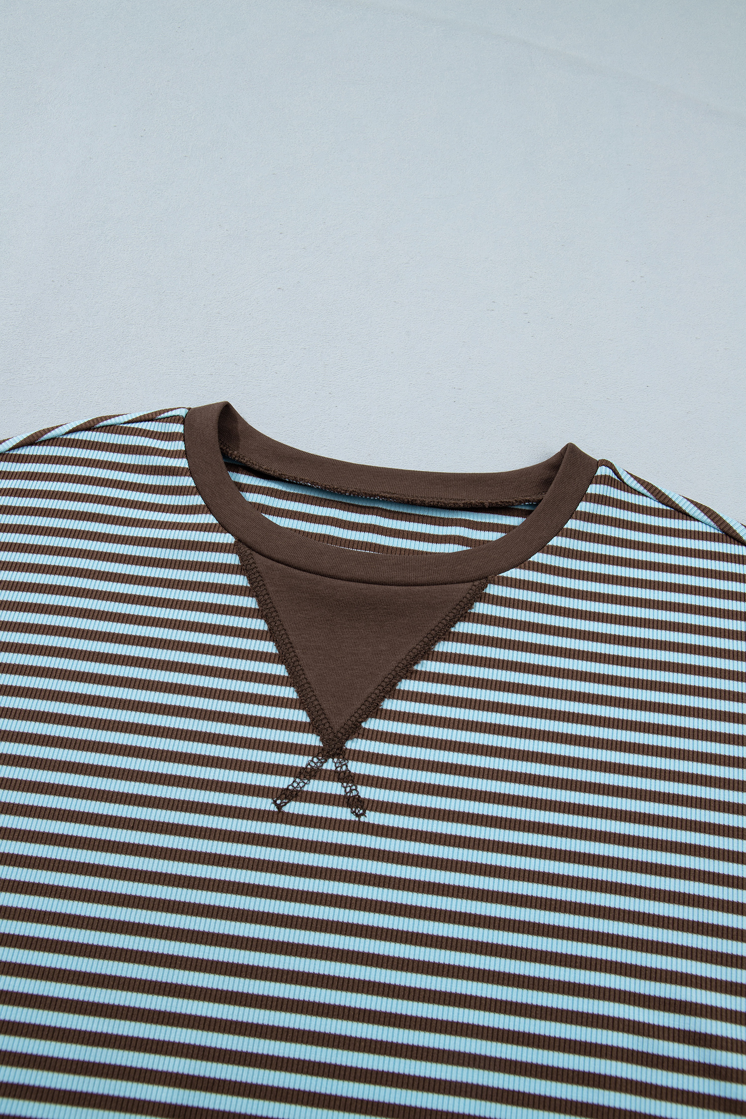Women's Casual Stripe Outfit, Cozy Oversized Top Drawstring - Detail View 9