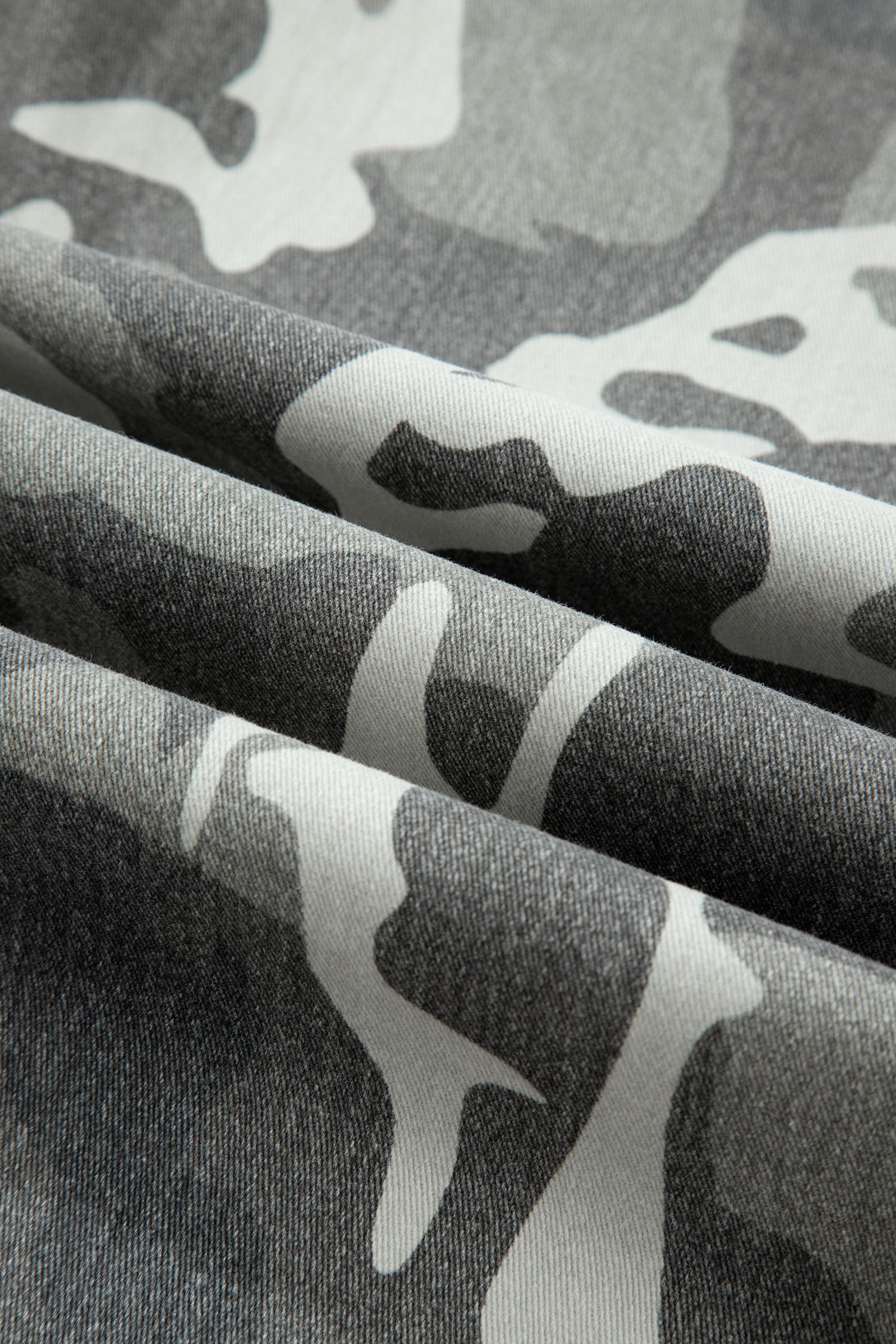 Green Camo Pattern Jeans, Western Style Relaxed Fit Denim - Detail View 15