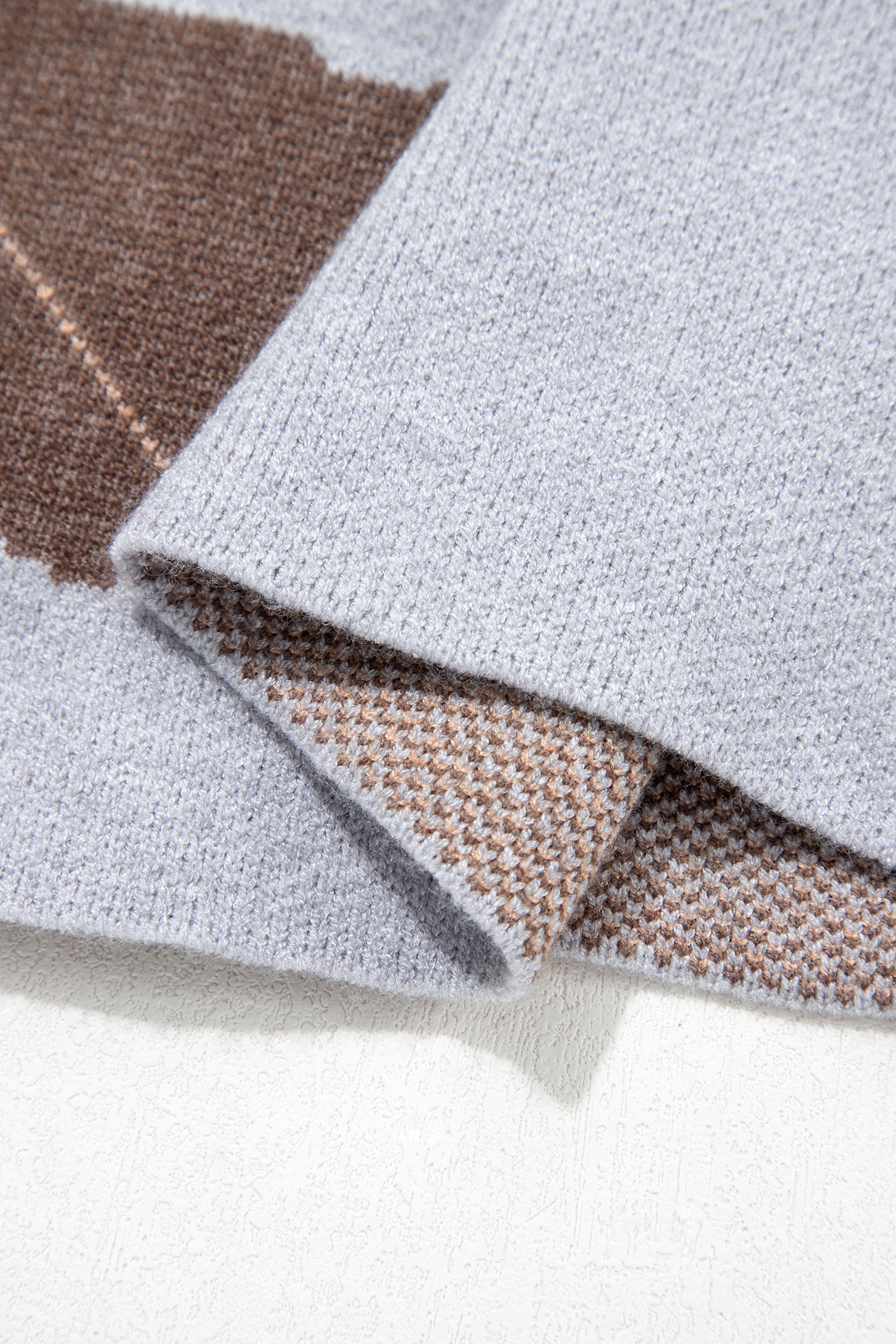 Casual Camo Print Short Sleeve Sweater, Mock Neck Knit Shirt - Detail View 11