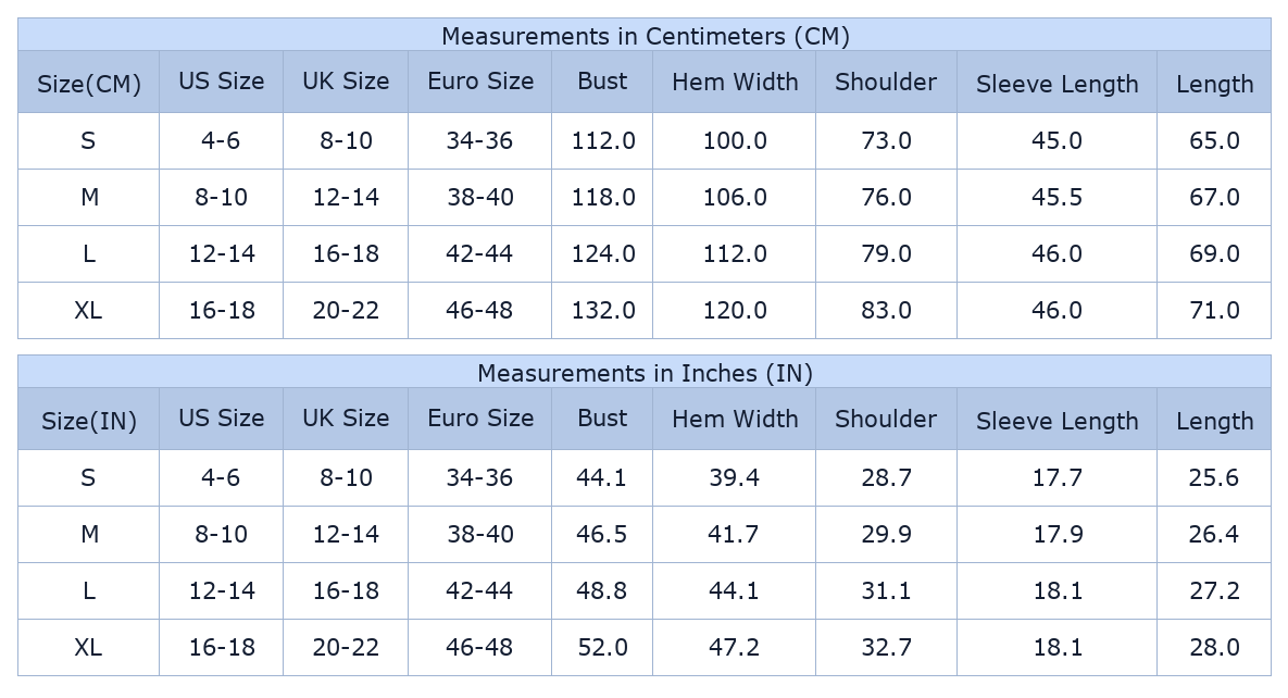 Women's Floral Long Sleeve Top, Casual Multicolour Pullover - Size Chart & Details