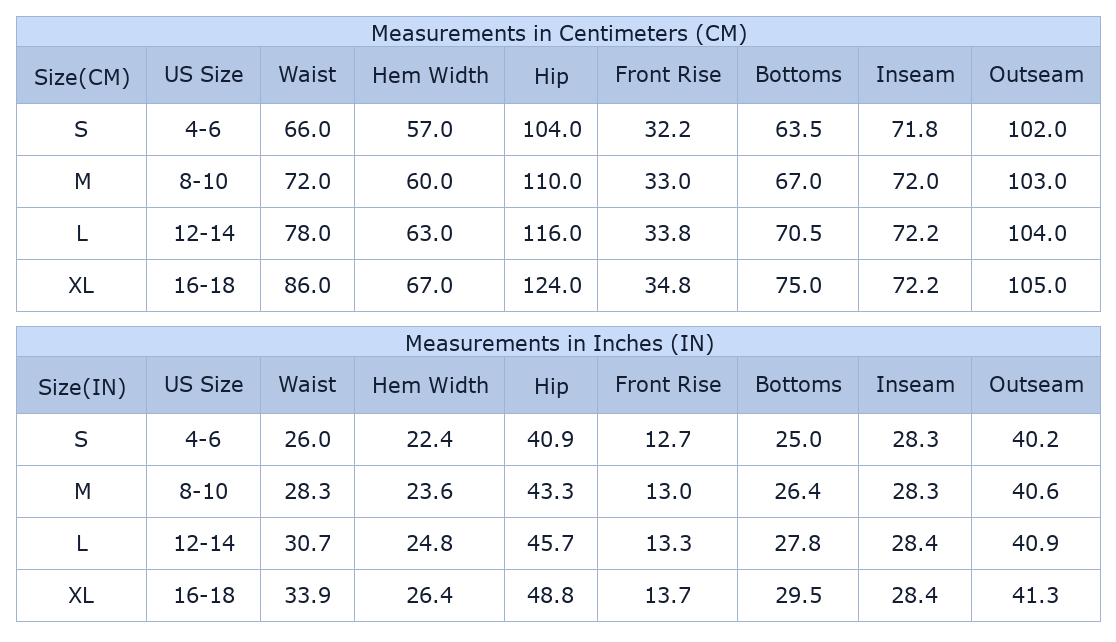 Women's Camo Waffle Knit Pants, Casual Wide Leg Lounge Trousers - Size Chart & Details