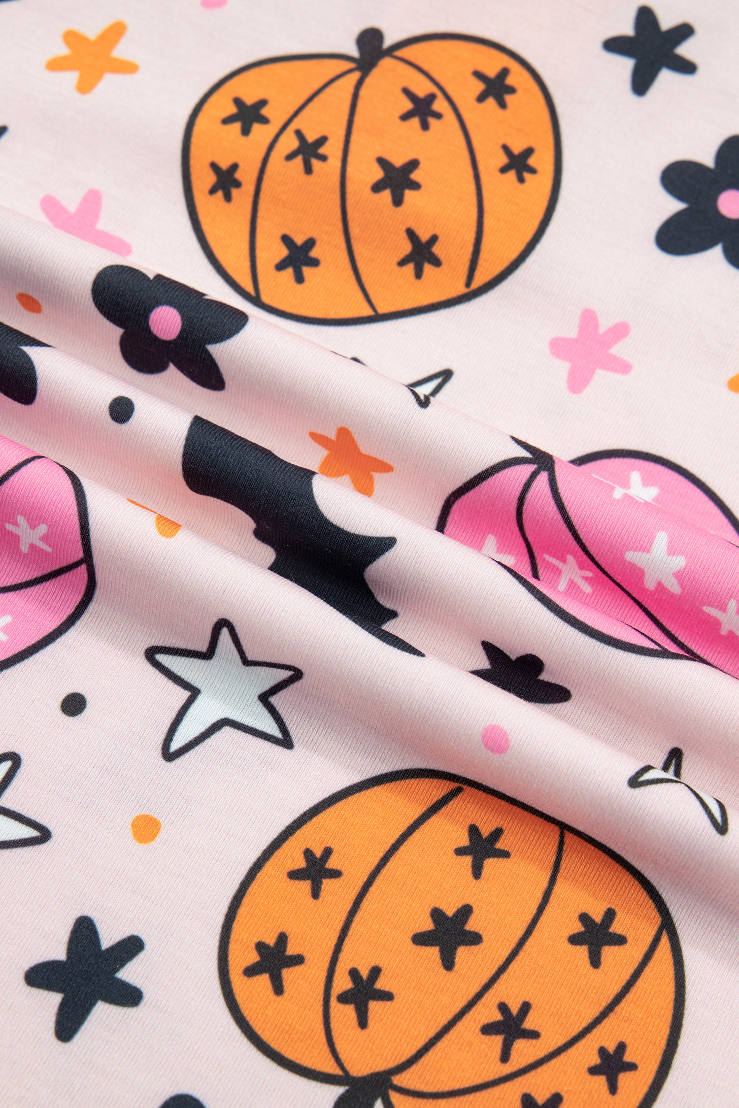 Fall Pumpkin Print Pajama Set, Women's Casual Home Wear - Detail View 11