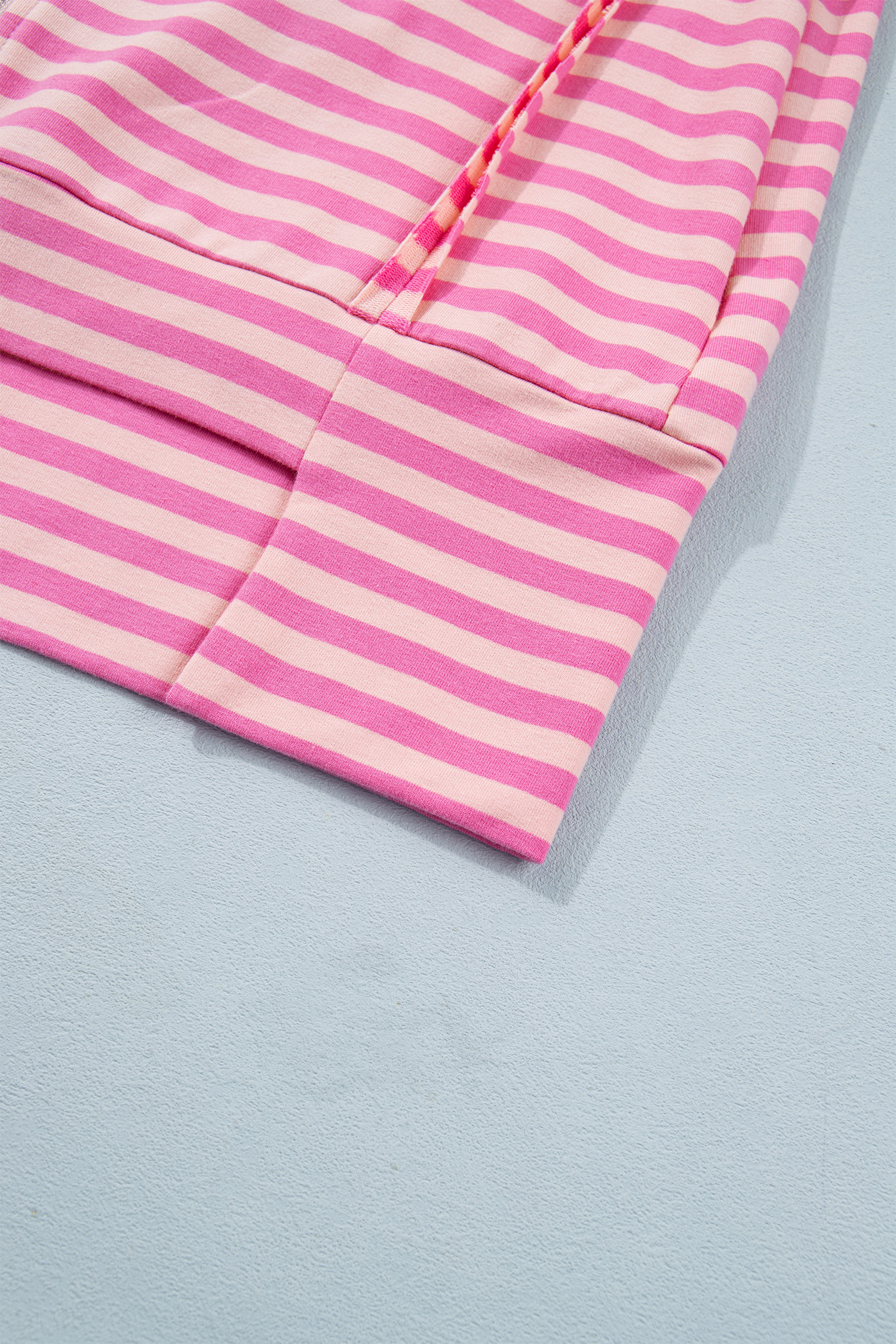 Women's Striped Zip Up Jacket, Casual Puff Sleeve Sweatshirt - Detail View 10