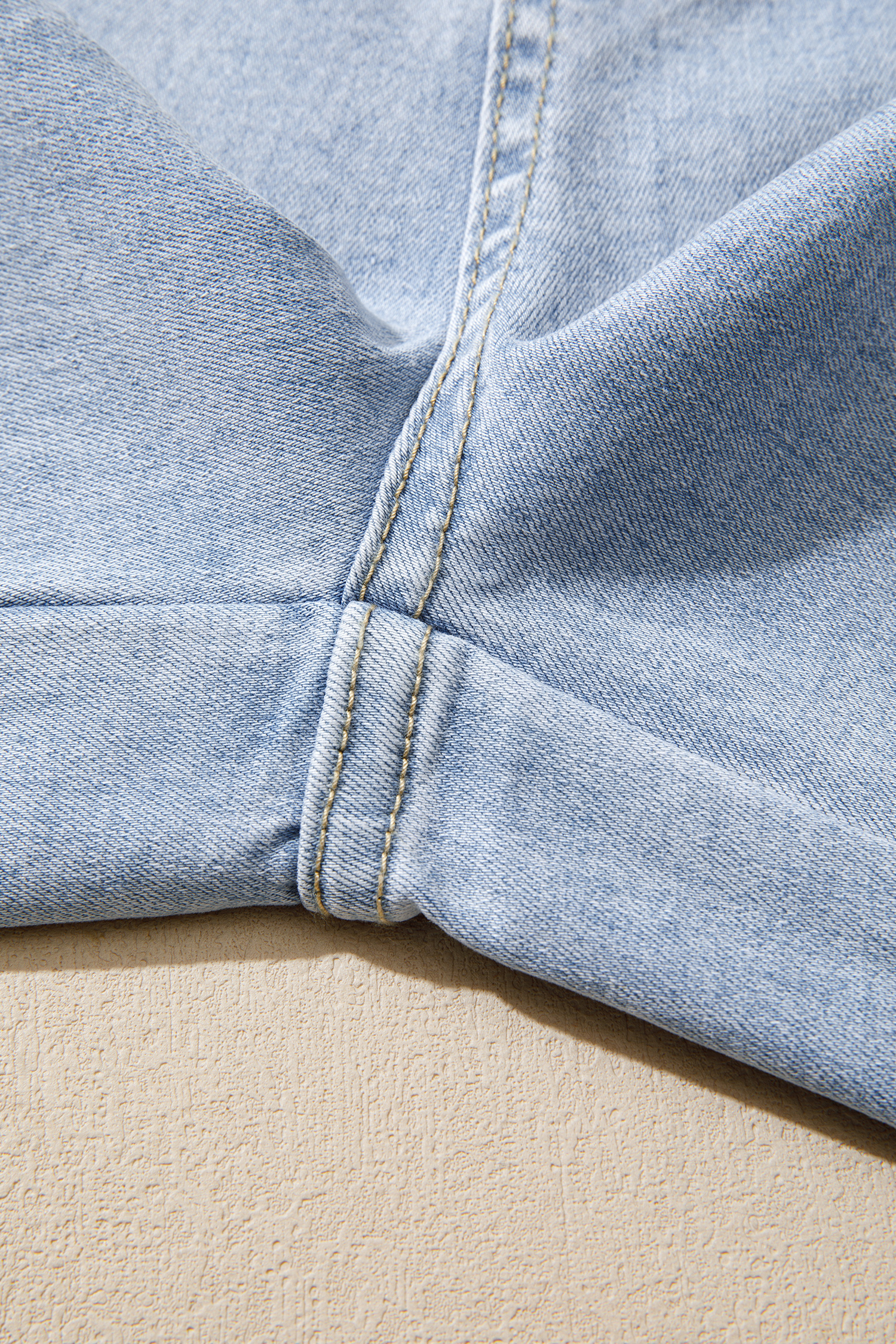 Lace Detail Denim Jeans, Trendy Chic Women Trousers - Detail View 14