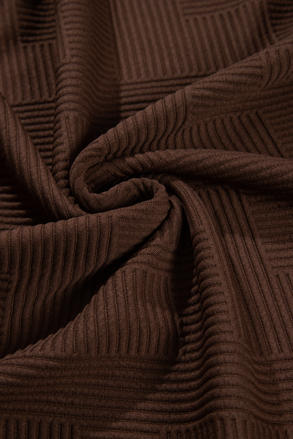 Casual Drop Shoulder Sweatshirt, Textured Coffee Pullover - Detail View 14