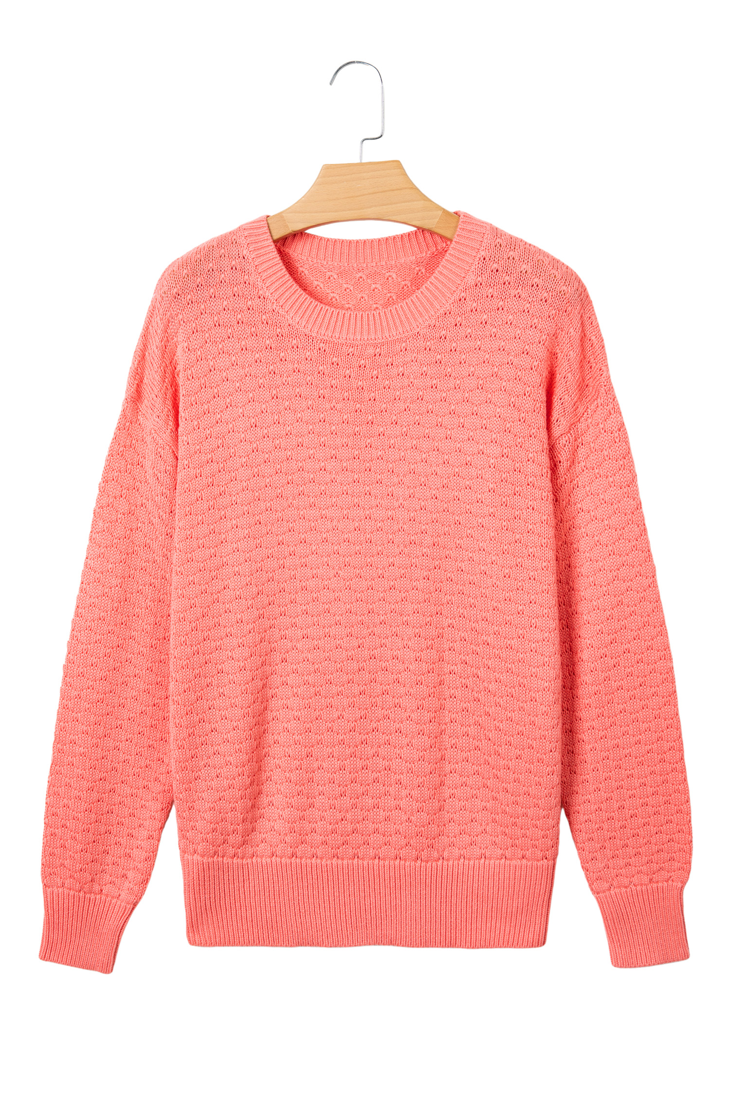 Women's Daily Casual Sweater, Comfortable Drop Shoulder Knit - Detail View 6