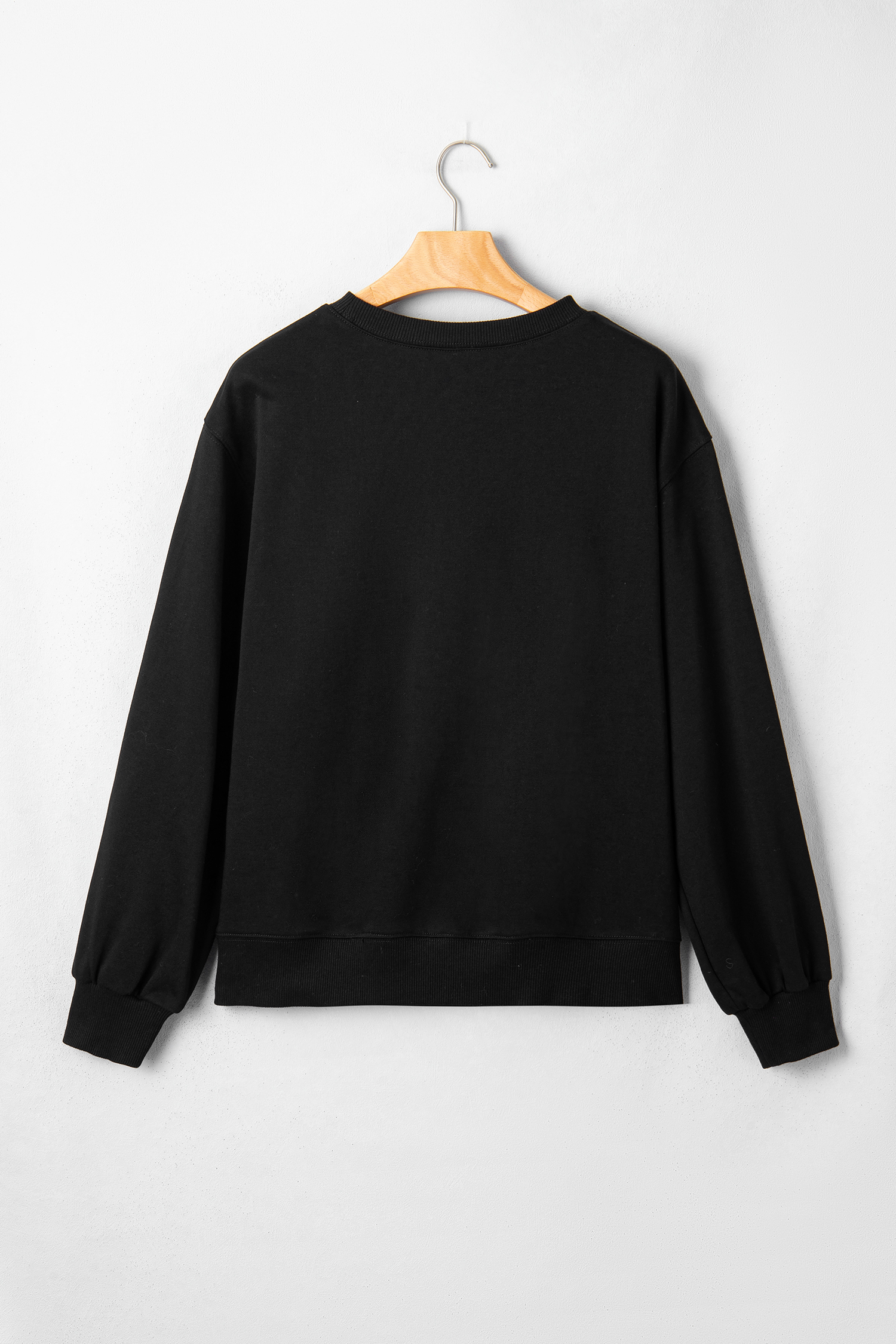Casual Fall Pullover Sweatshirt, Embroidered Spooky Season - Detail View 6