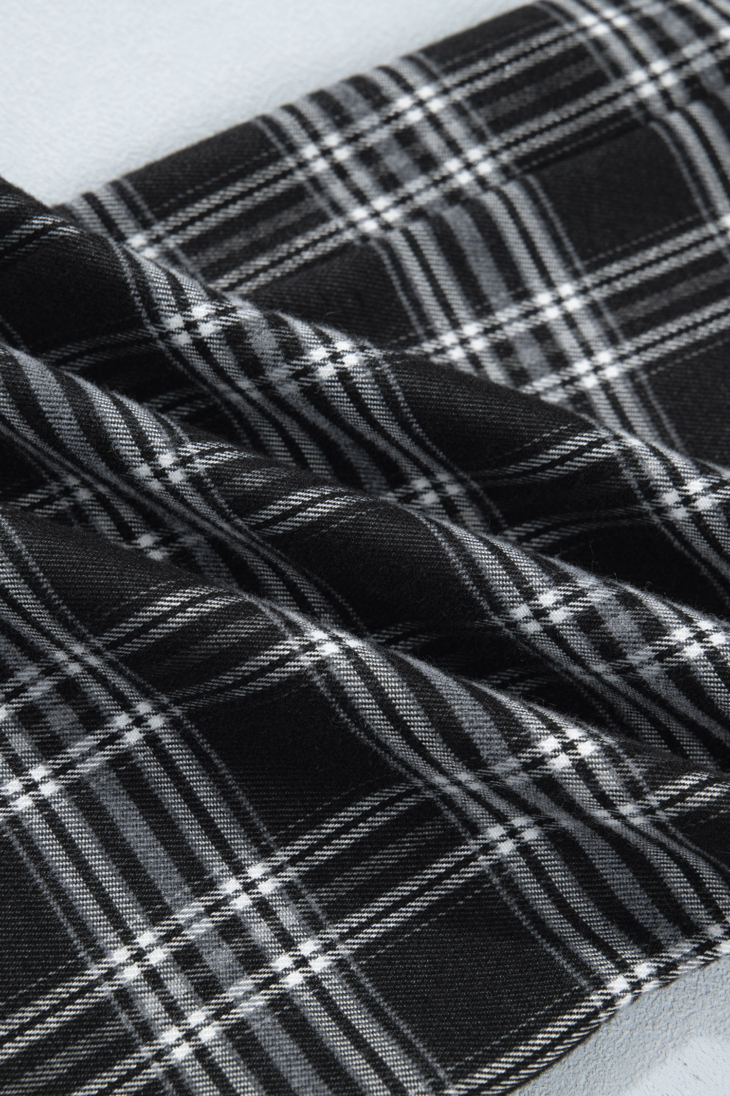 Plaid Women's Wide Leg Pants, Casual Drawstring Daily Wear - Detail View 13