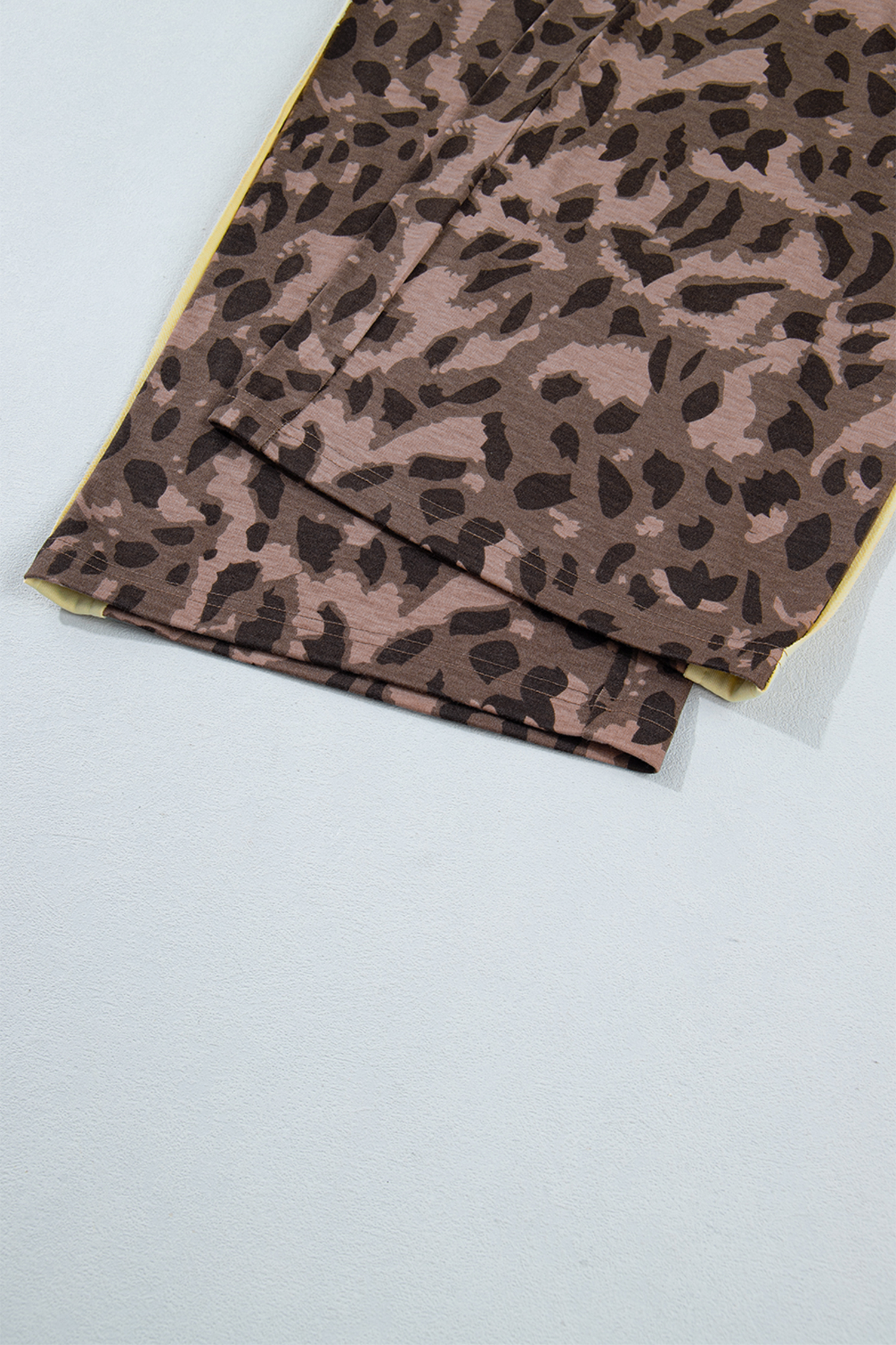 Women's Leopard Print Set, Casual V Neck Long Sleeve Loungewear - Detail View 16