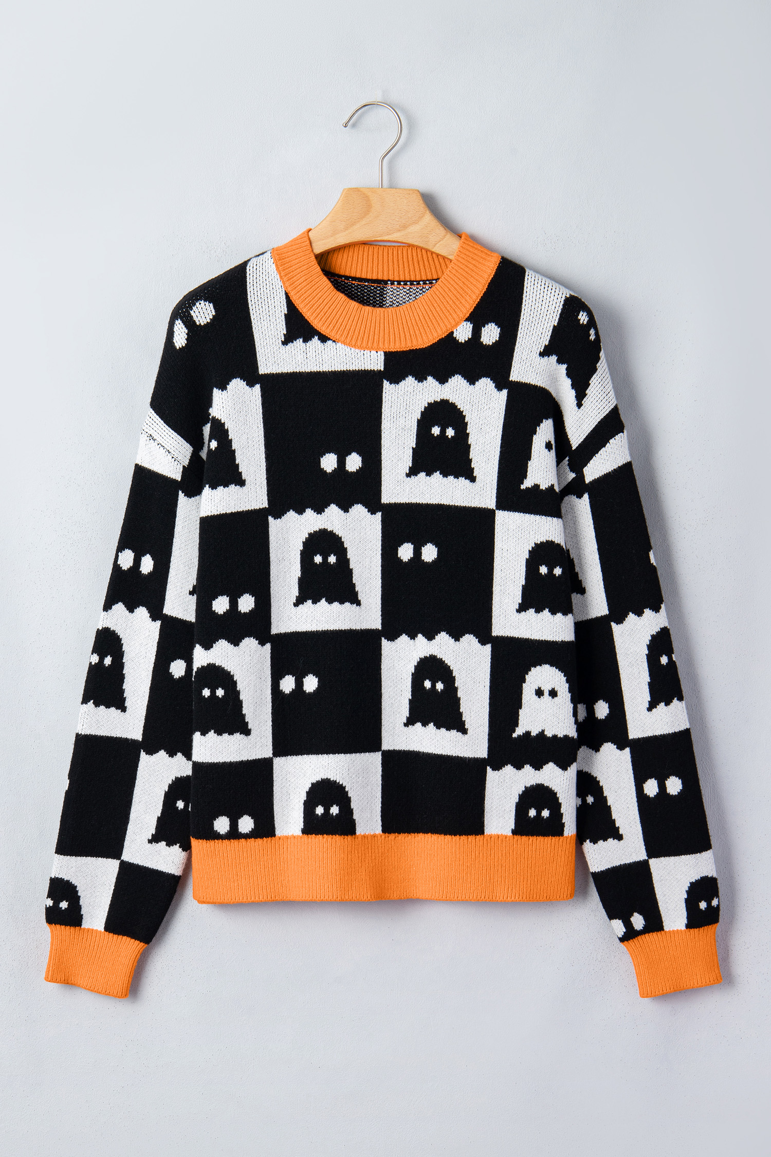 Soft Viscose Ghost Sweater, Women's Halloween Fashion - Detail View 6