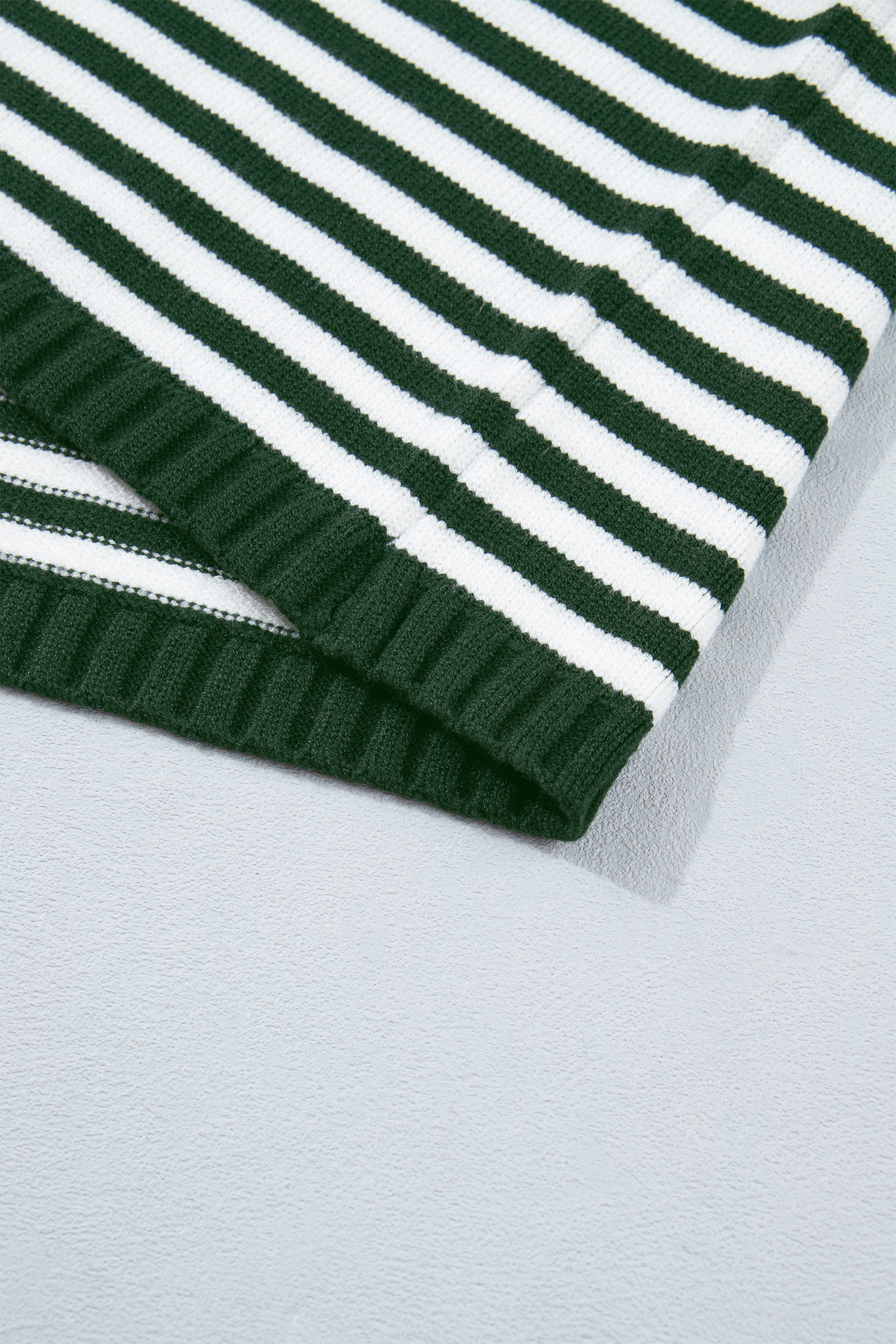 Green Stripe Sweater, Trend Drop Shoulder Long Sleeve - Detail View 11