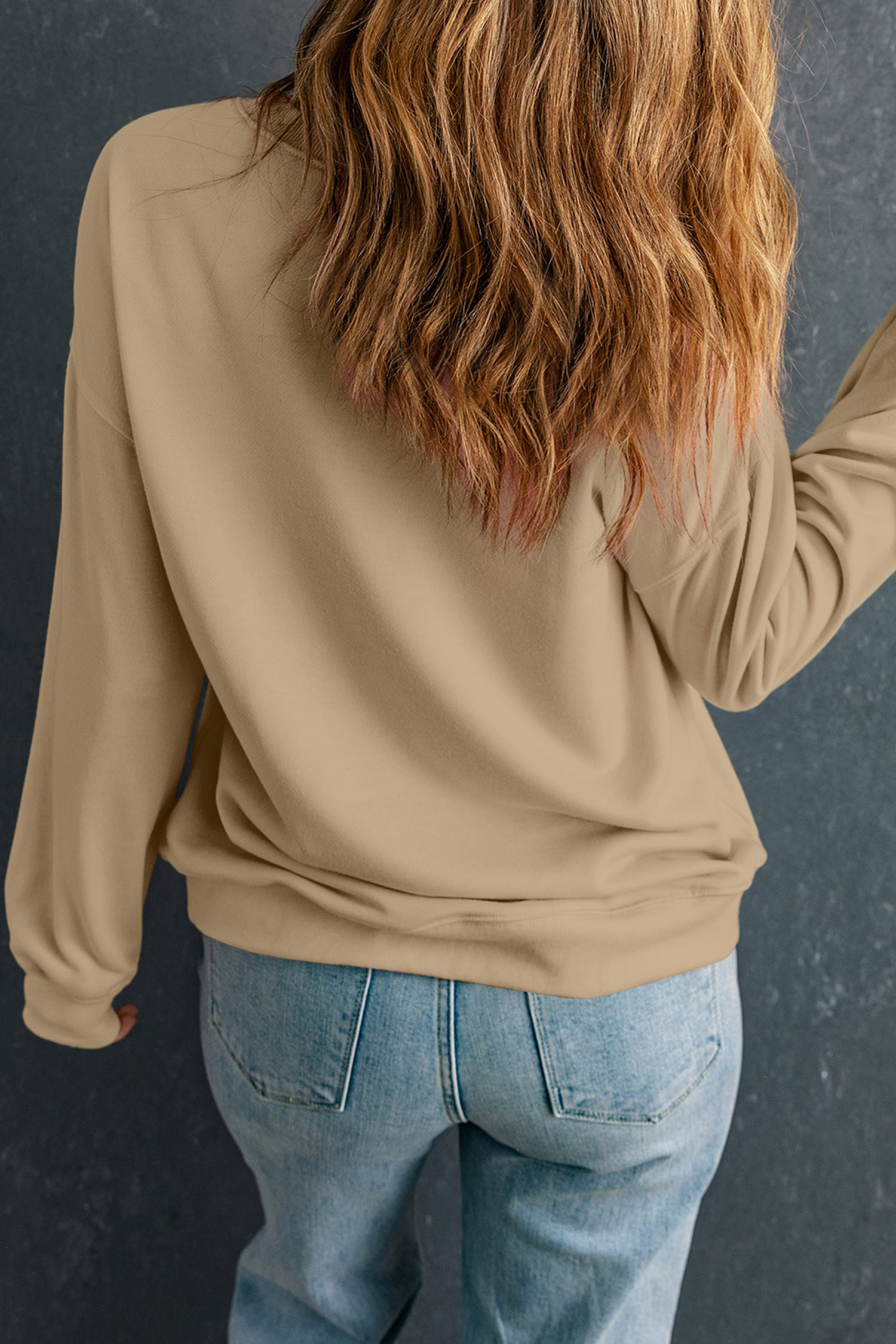 Women's Mallard Graphic Sweatshirt, Khaki Western Pullover - Detail View 7