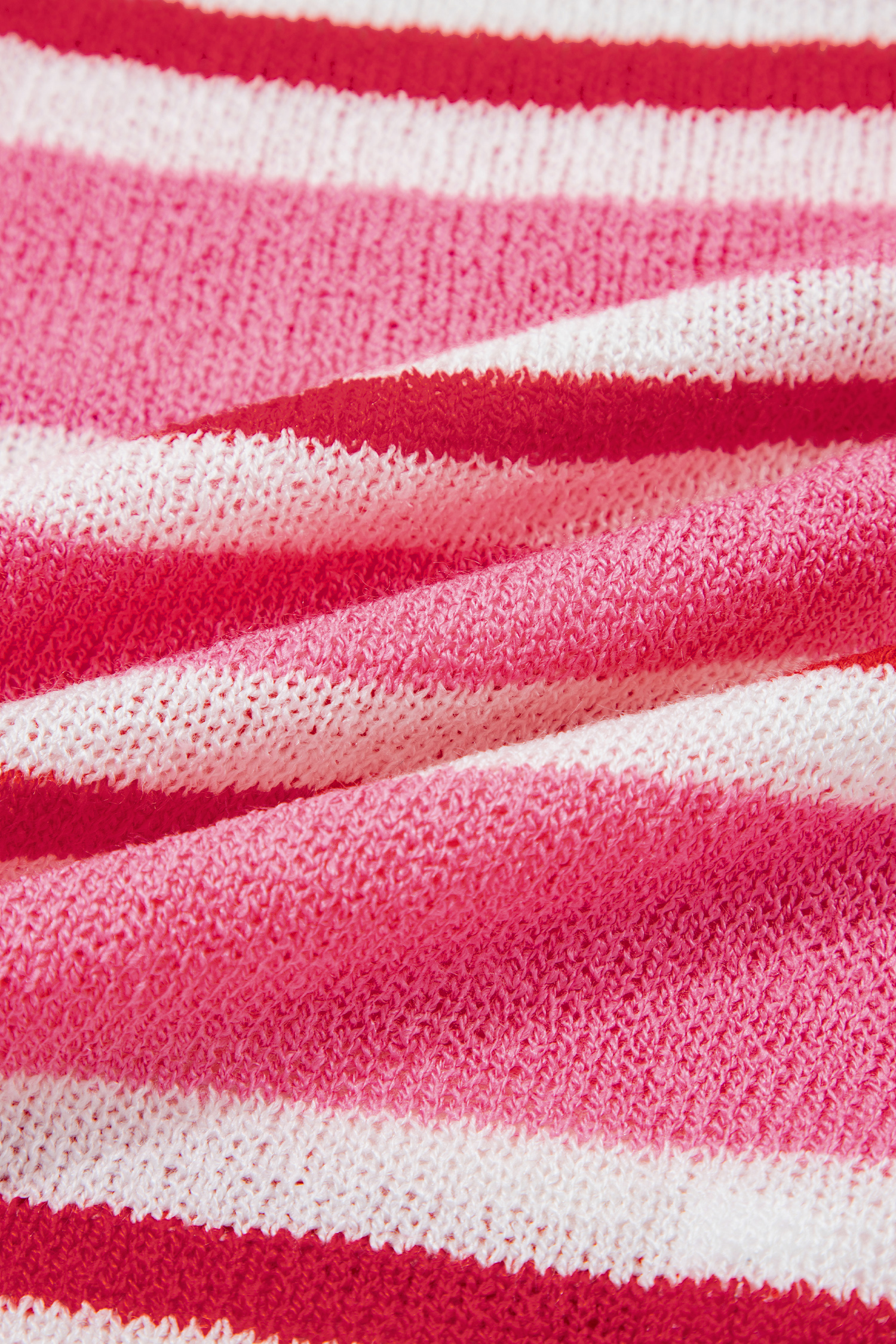 Women's Pink Striped Cardigan, Casual Button Down Knit Top - Detail View 13