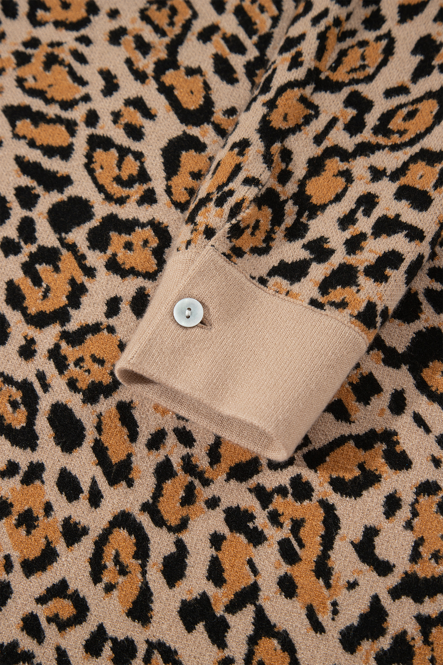 Casual Leopard Print Cardigan, Collared Autumn Button Down - Detail View 11