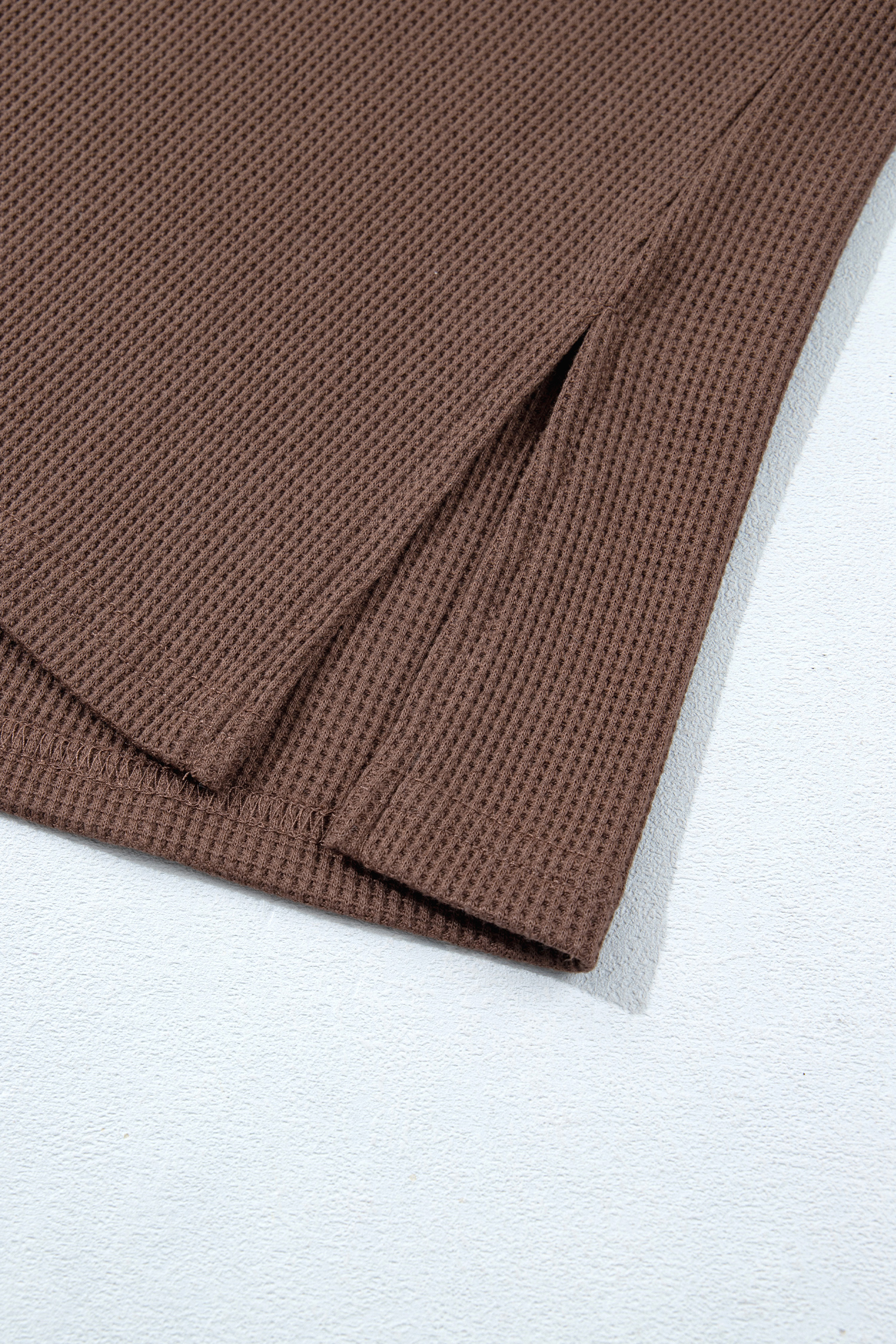 Waffle Knit Pullover Top, Women's Loose Tunic - Detail View 9