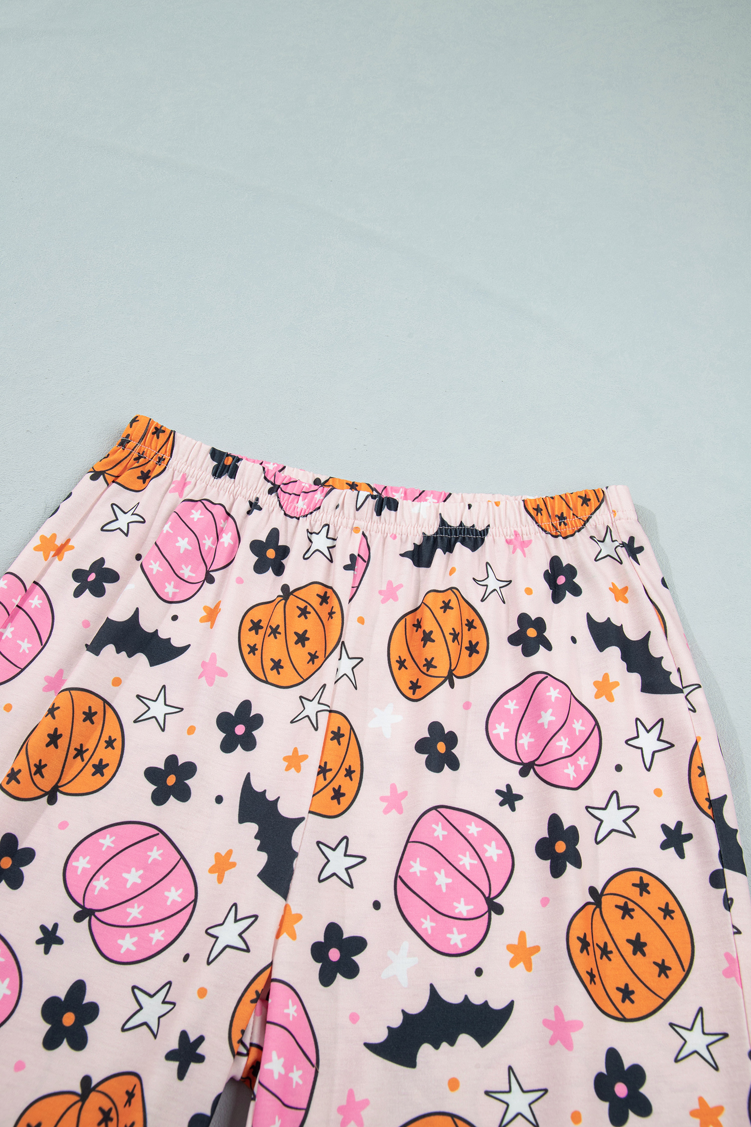 Halloween Graphic Lounge Set, Women's Soft Colorblock Suit - Detail View 12