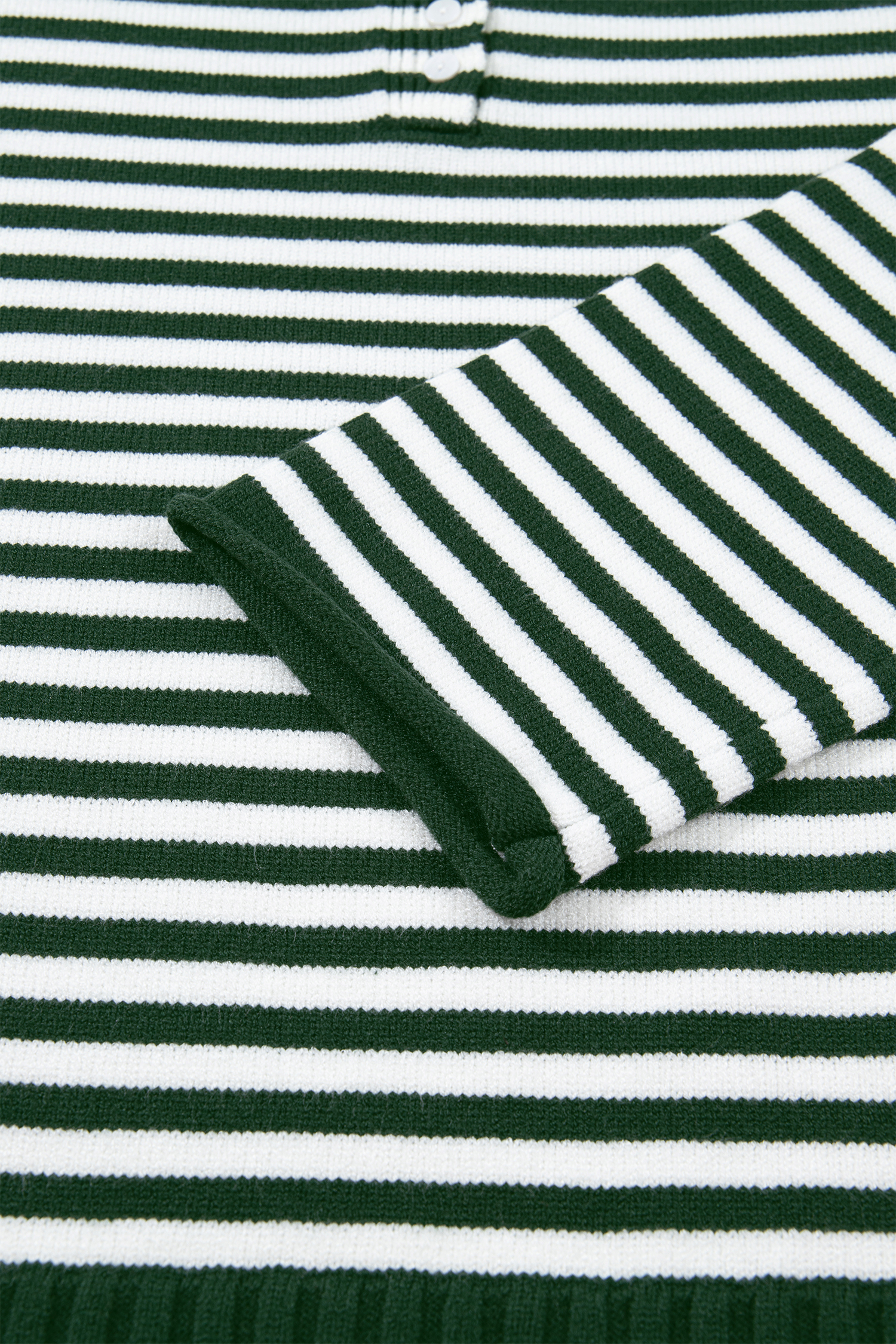 Striped Knit Sweater, Casual Button Placket Women Top - Detail View 10