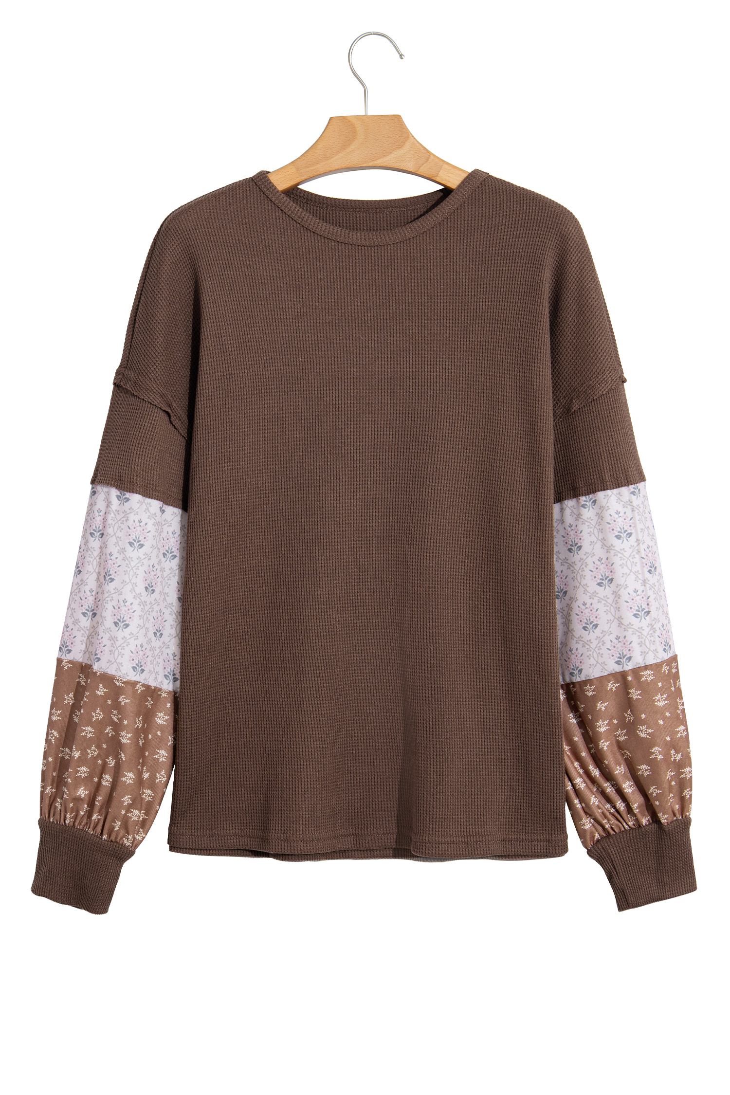 Waffle Knit Pullover Top, Women's Loose Tunic - Detail View 12
