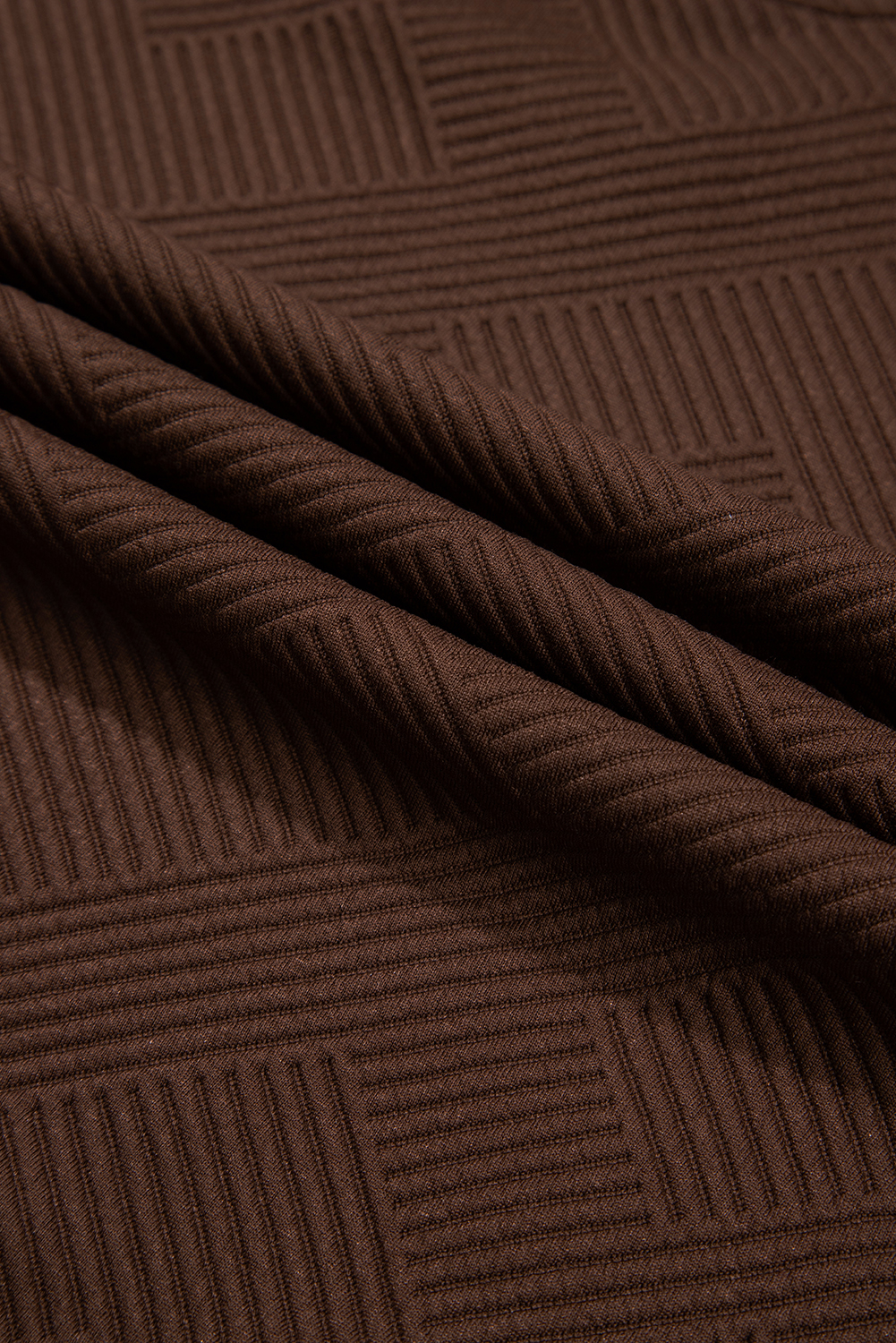 Women's Coffee Pullover, Textured Round Neck Sweatshirt - Detail View 13